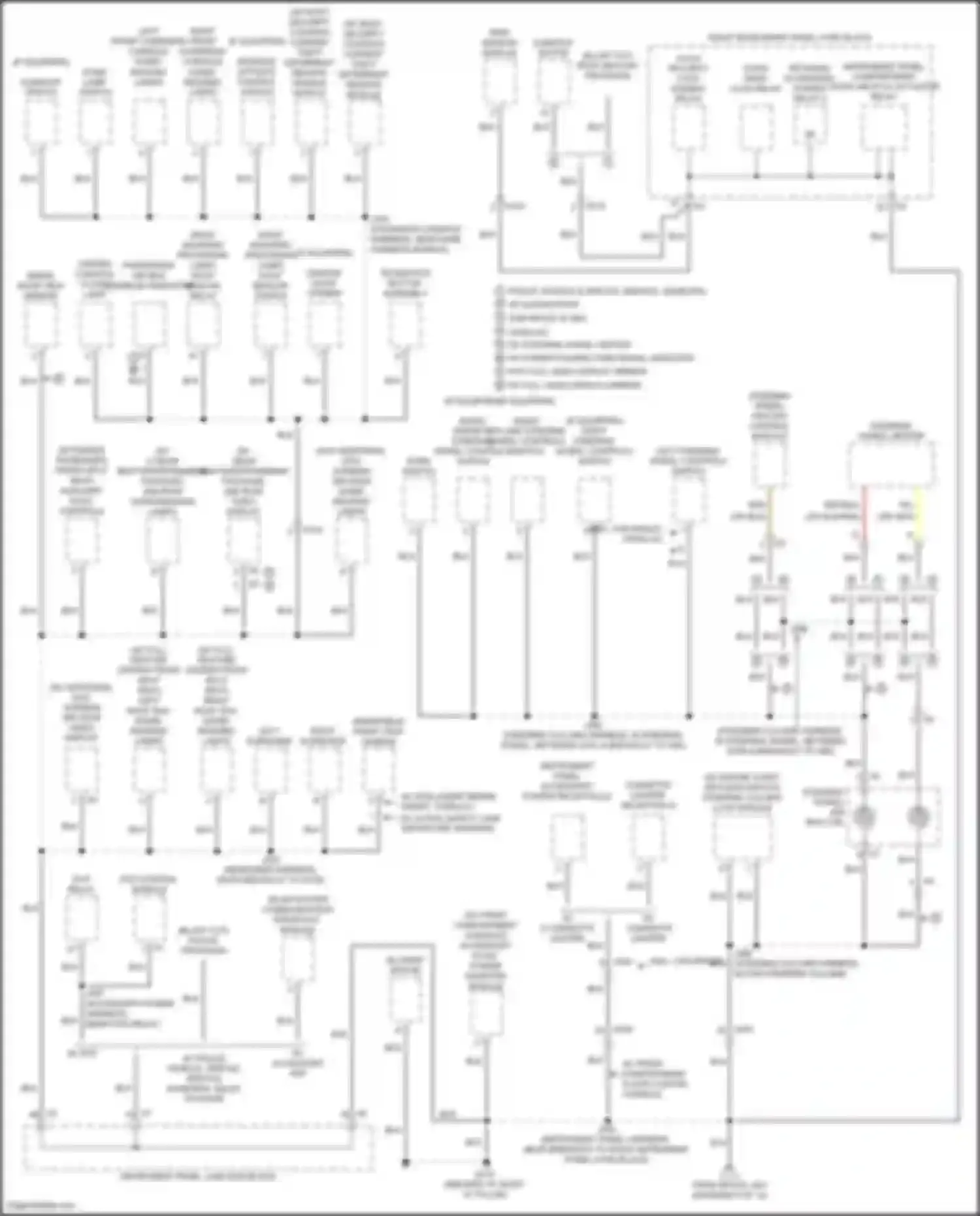 Wiring diagram w/ cigarette lighter for Chevrolet Tahoe IV (2014-2021) (1 of 2)