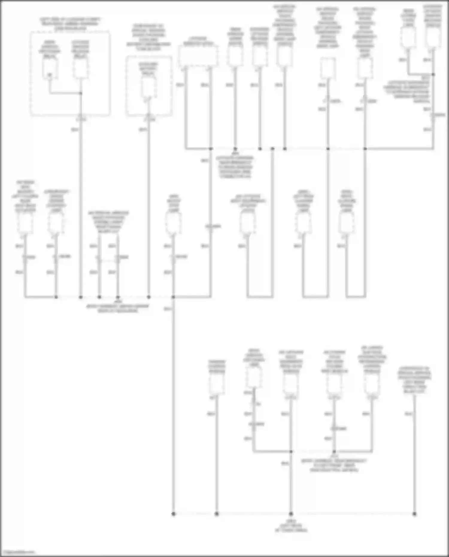 Wiring diagram auxiliary battery relay for Chevrolet Tahoe V (2021-2024) (1 of 2)
