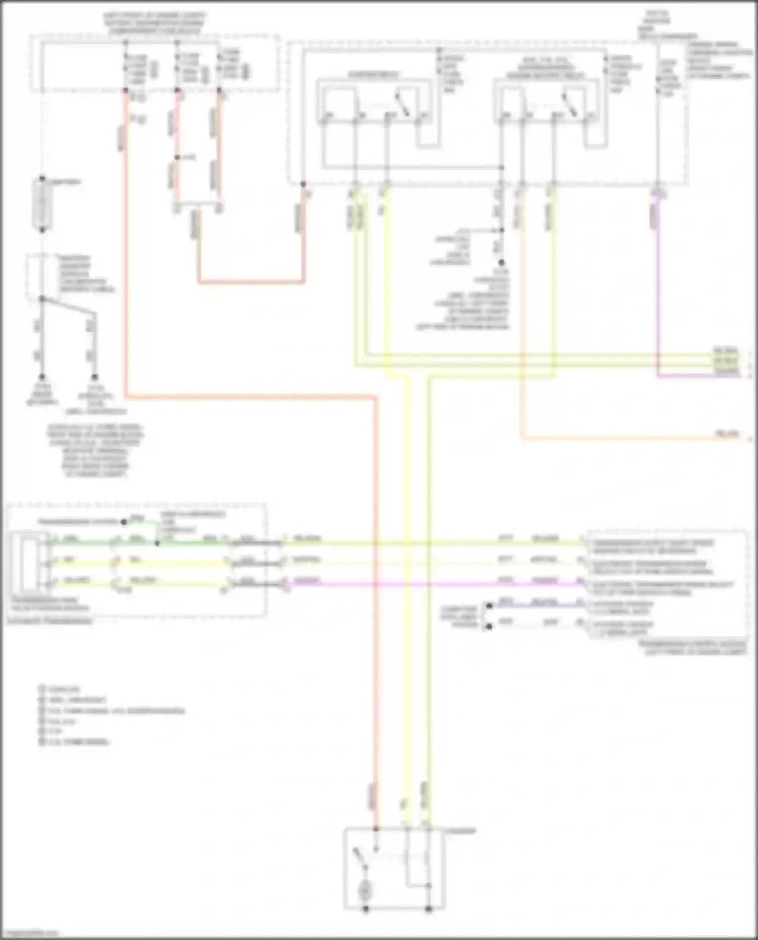 Wiring diagram electronic transmission range select out of park switch 2 signal for Chevrolet Tahoe V (2021-2024) (1 of 1)