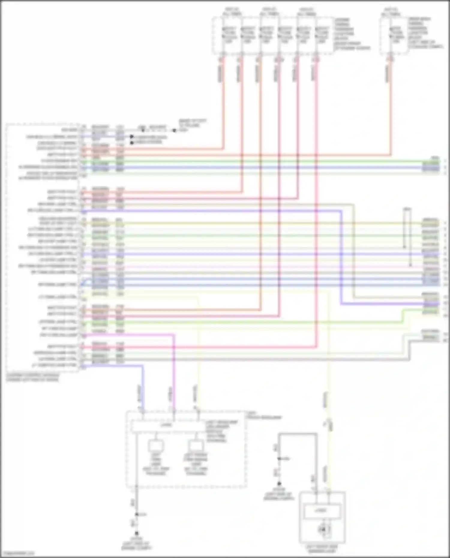 Wiring diagram left headlamp led driver module for Chevrolet Tahoe V (2021-2024) (1 of 2)