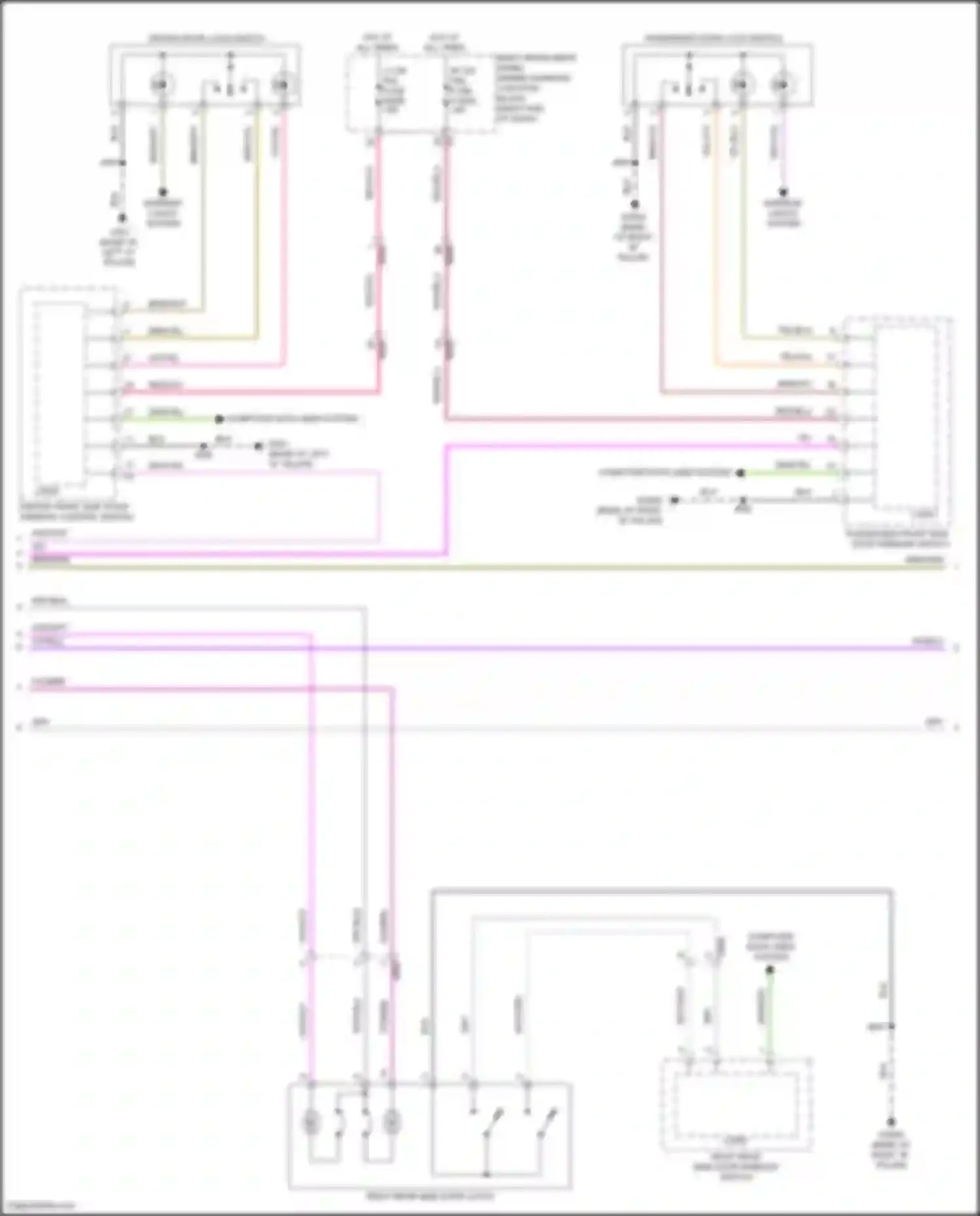 Wiring diagram passenger door lock switch for Chevrolet Tahoe V (2021-2024) (1 of 4)