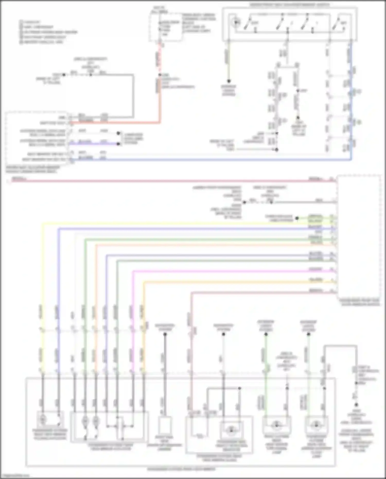 Wiring diagram passenger outside rear view mirror exterior flood lamp for Chevrolet Tahoe V (2021-2024) (3 of 4)