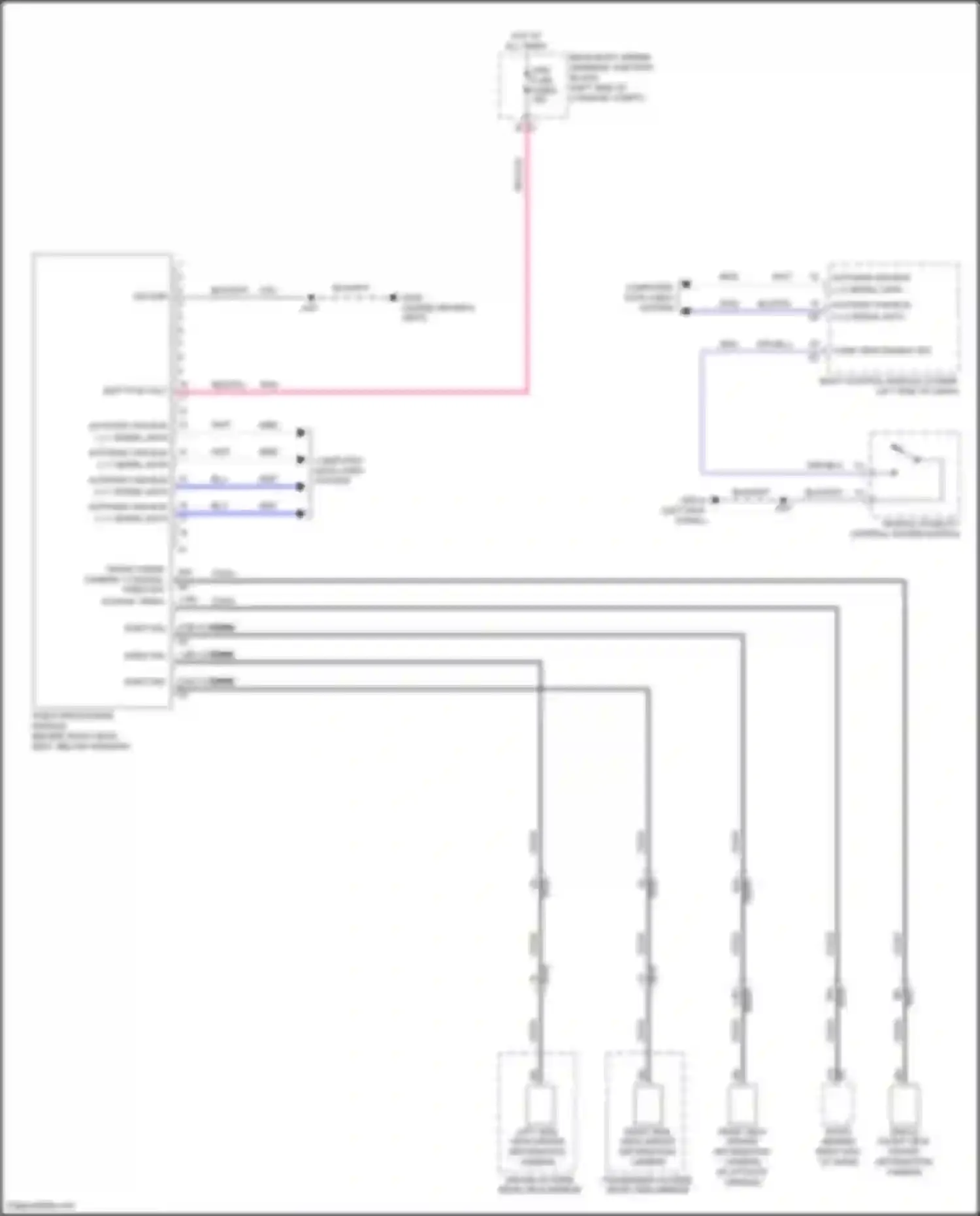 Wiring diagram passenger outside rear view mirror for Chevrolet Tahoe V (2021-2024) (1 of 7)