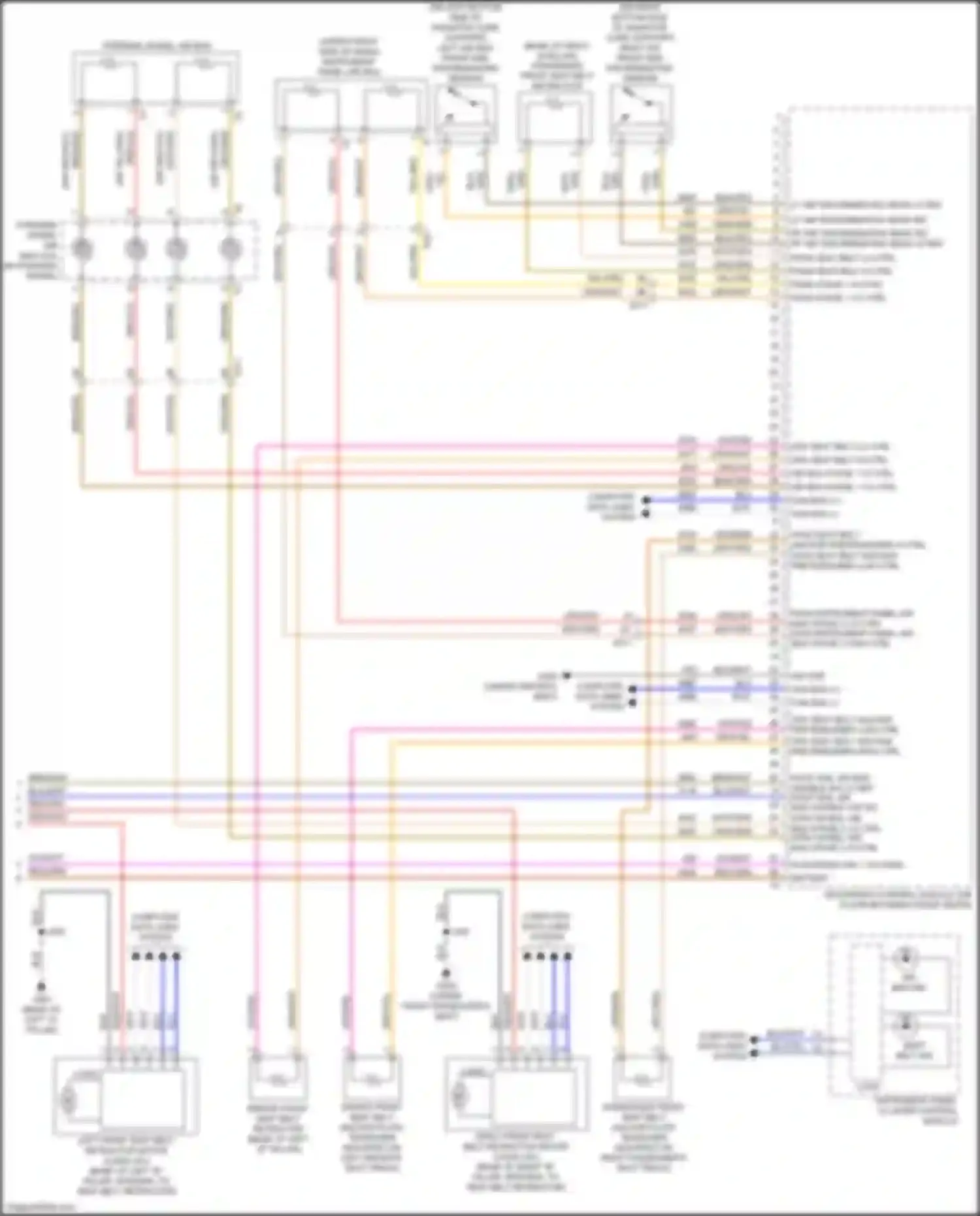 Wiring diagram seat belt ind for Chevrolet Tahoe V (2021-2024) (4 of 4)