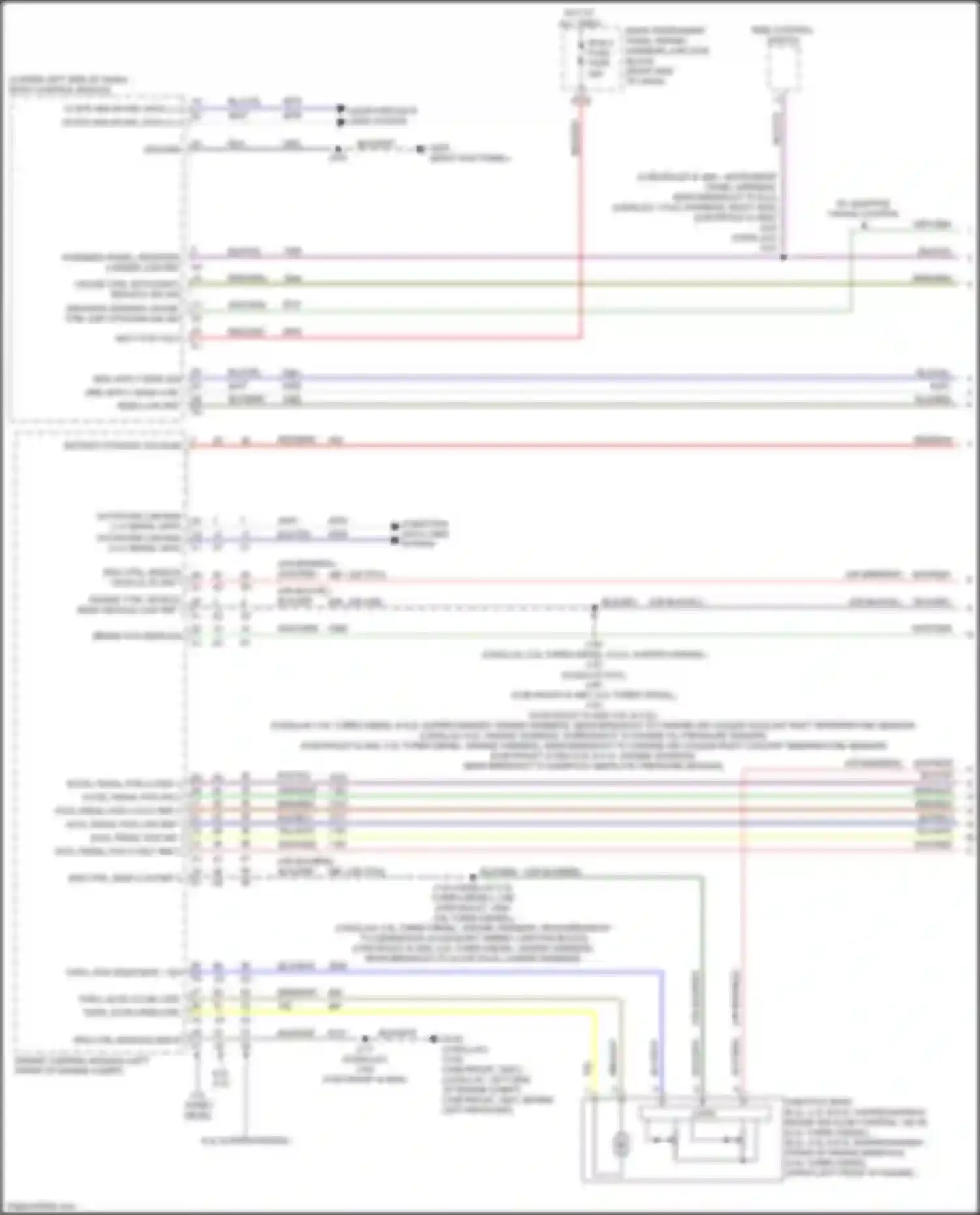 Wiring diagram w/ adaptive cruise control for Chevrolet Tahoe V (2021-2024) (1 of 3)