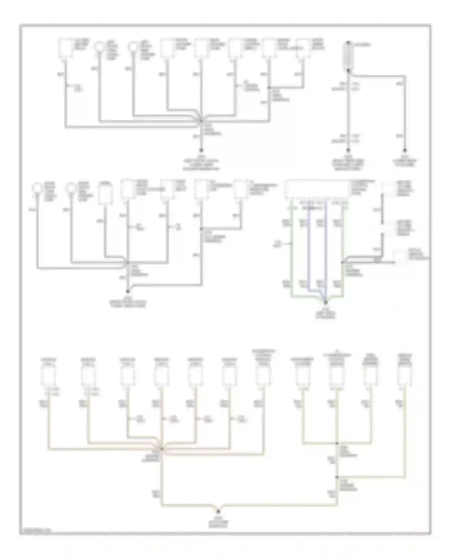 Tracker Chevrolet II (1998-2004): Ground distribution circuit (1 of 3)