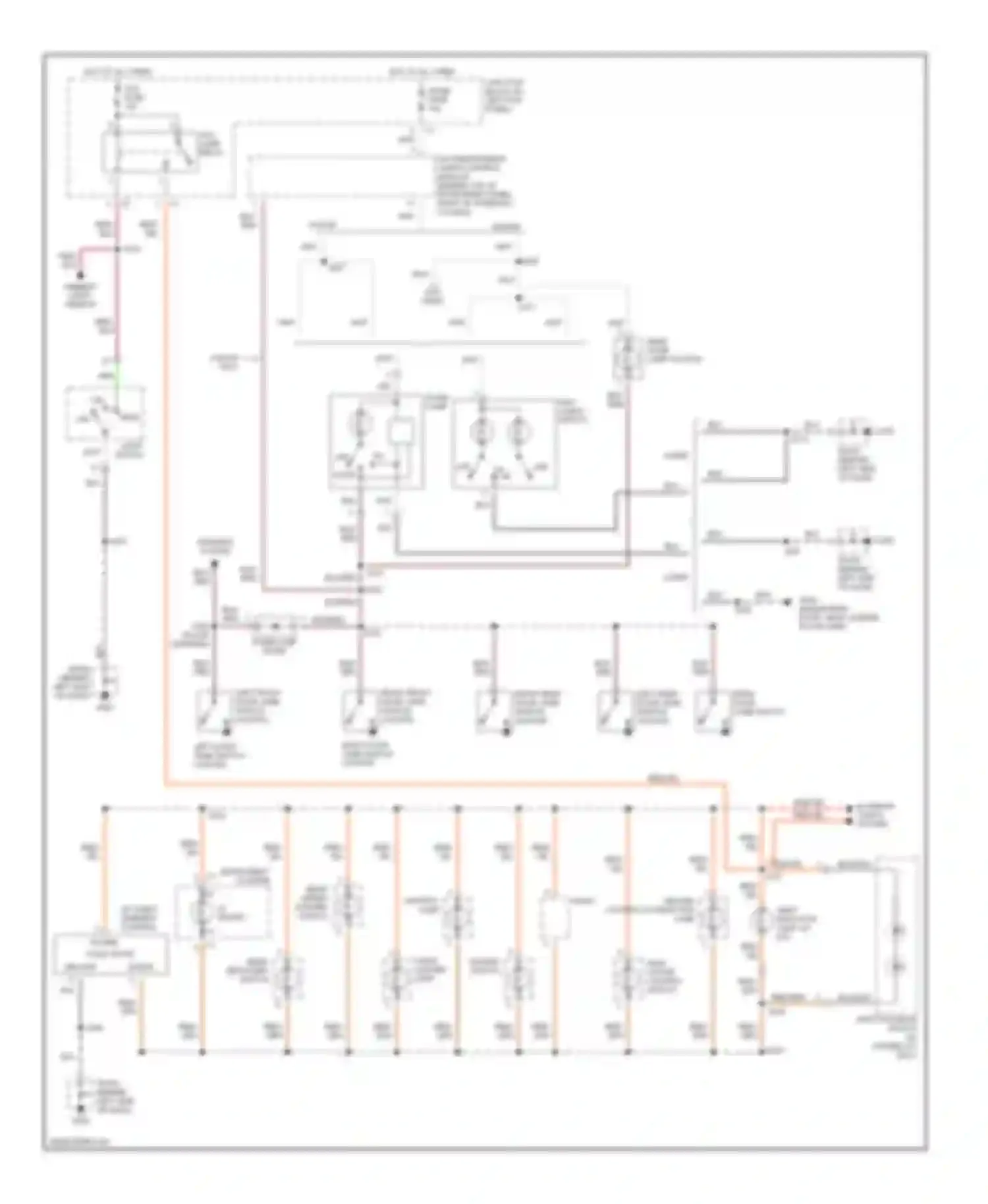 Tracker Chevrolet II (1998-2004): Interior light circuit
