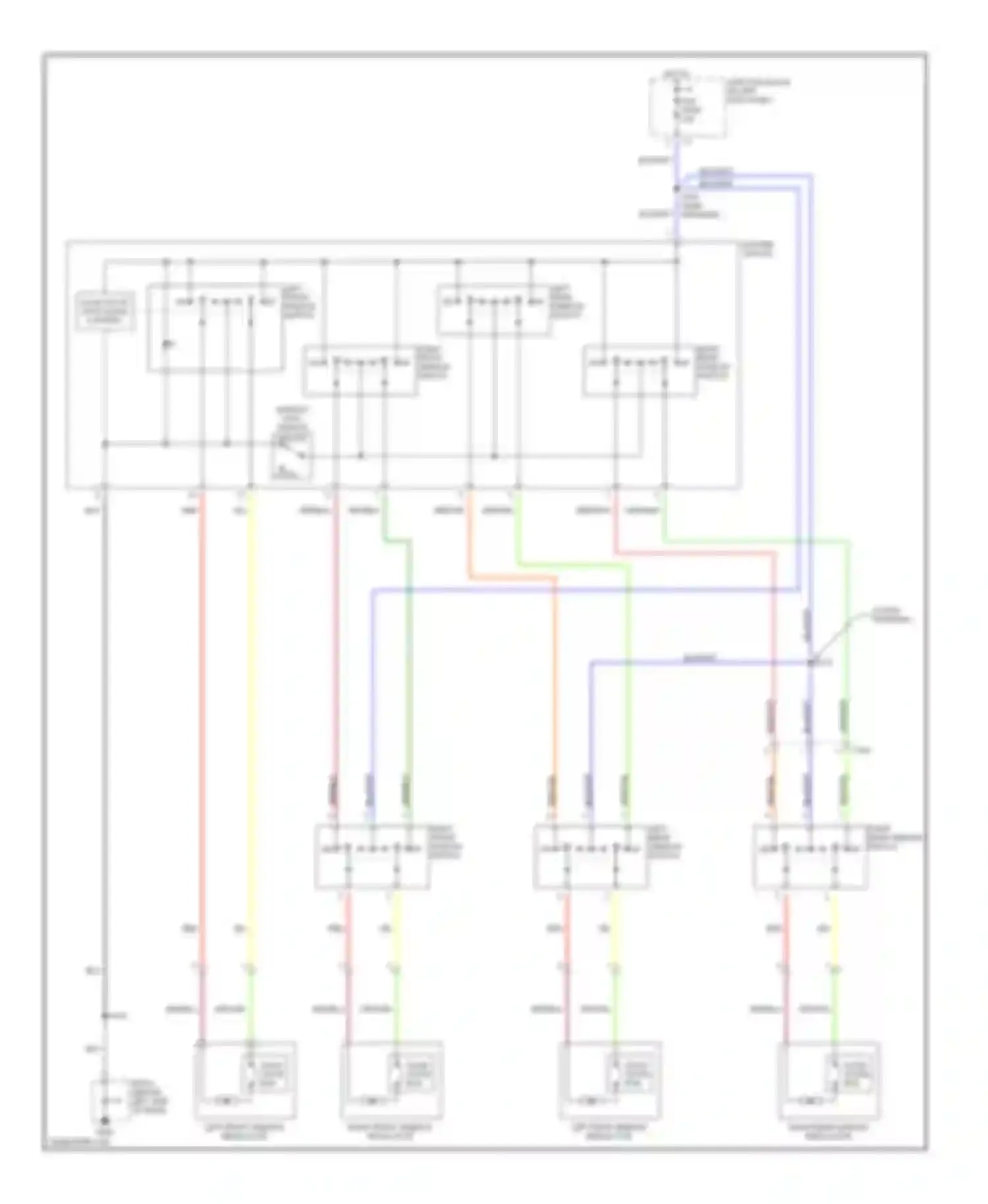 Tracker Chevrolet II (1998-2004): Power window circuit