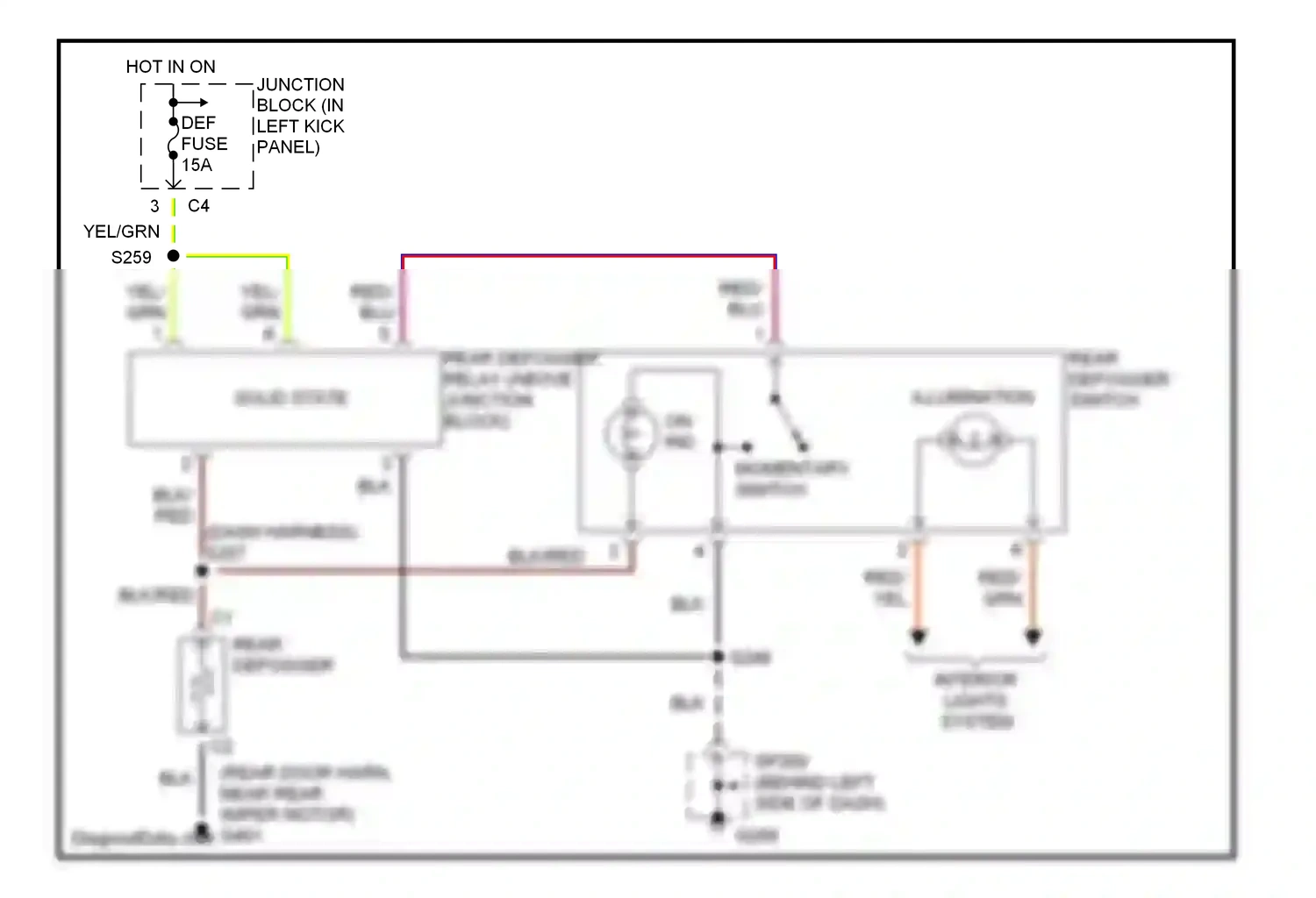 Chevrolet Tracker II (1998-2004) blu wiring diagram  (3 of 24)