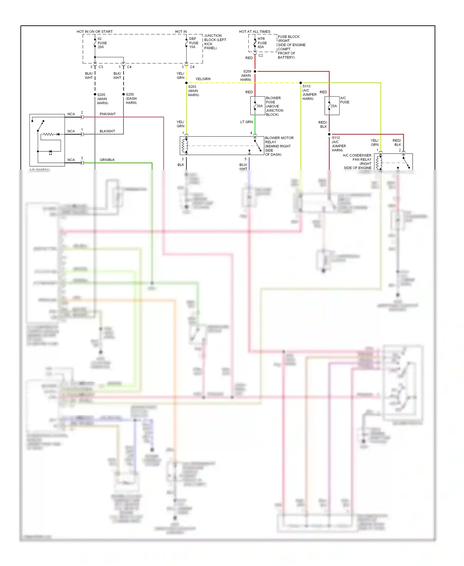 Chevrolet Tracker II (1998-2004) blu wiring diagram  (6 of 24)