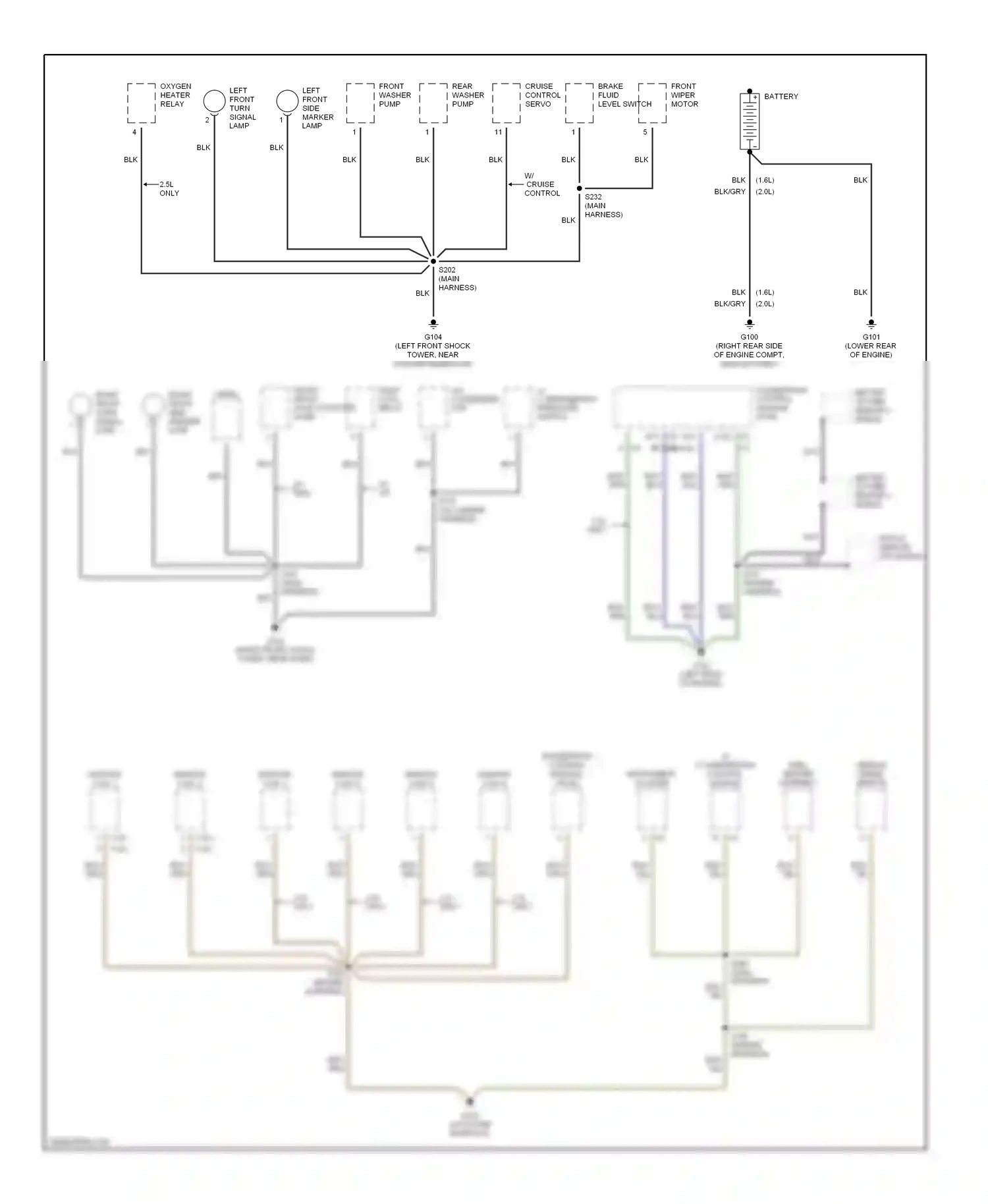 Chevrolet Tracker II (1998-2004) blu wiring diagram  (4 of 24)
