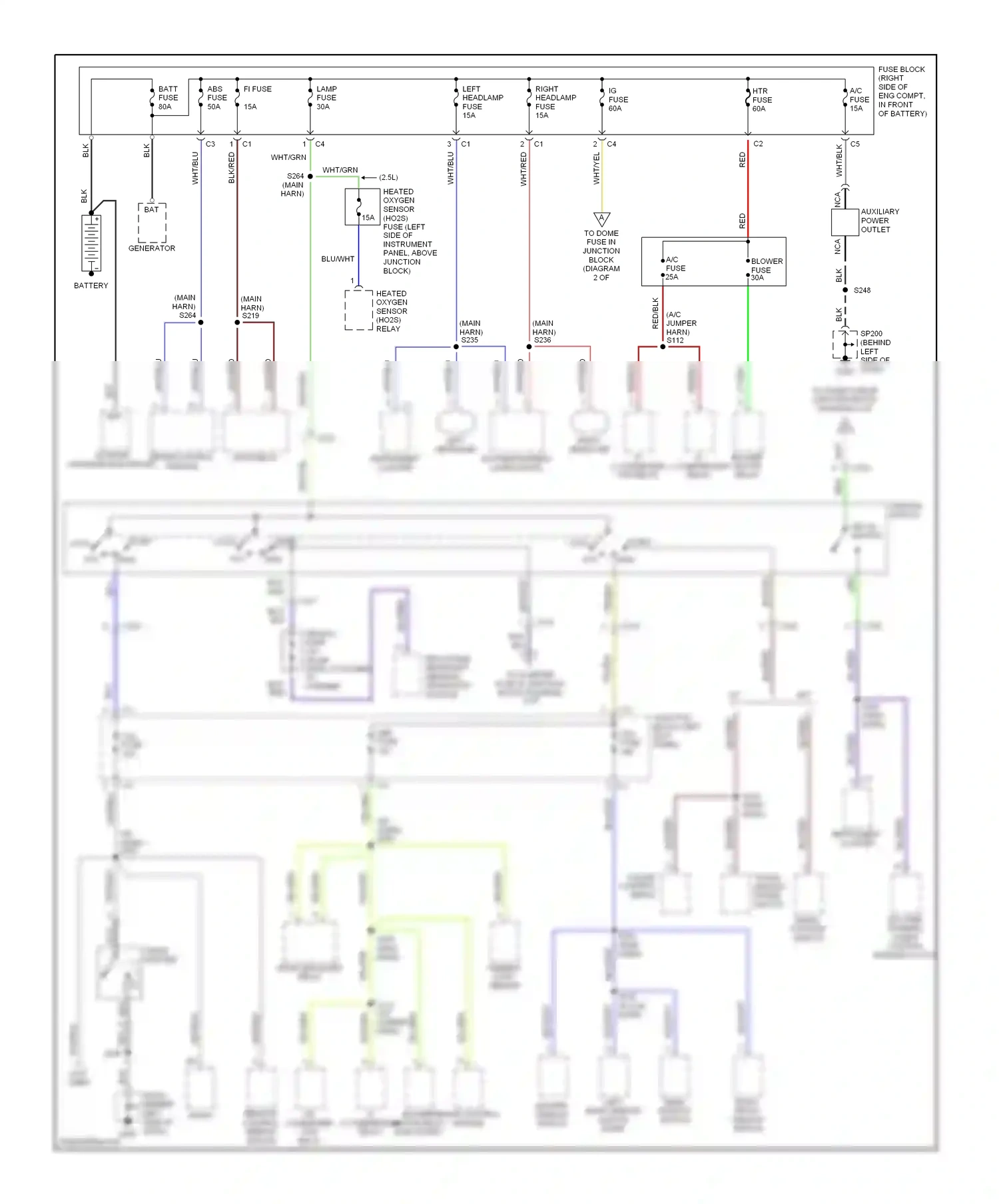 Chevrolet Tracker II (1998-2004) generator wiring diagram  (3 of 3)
