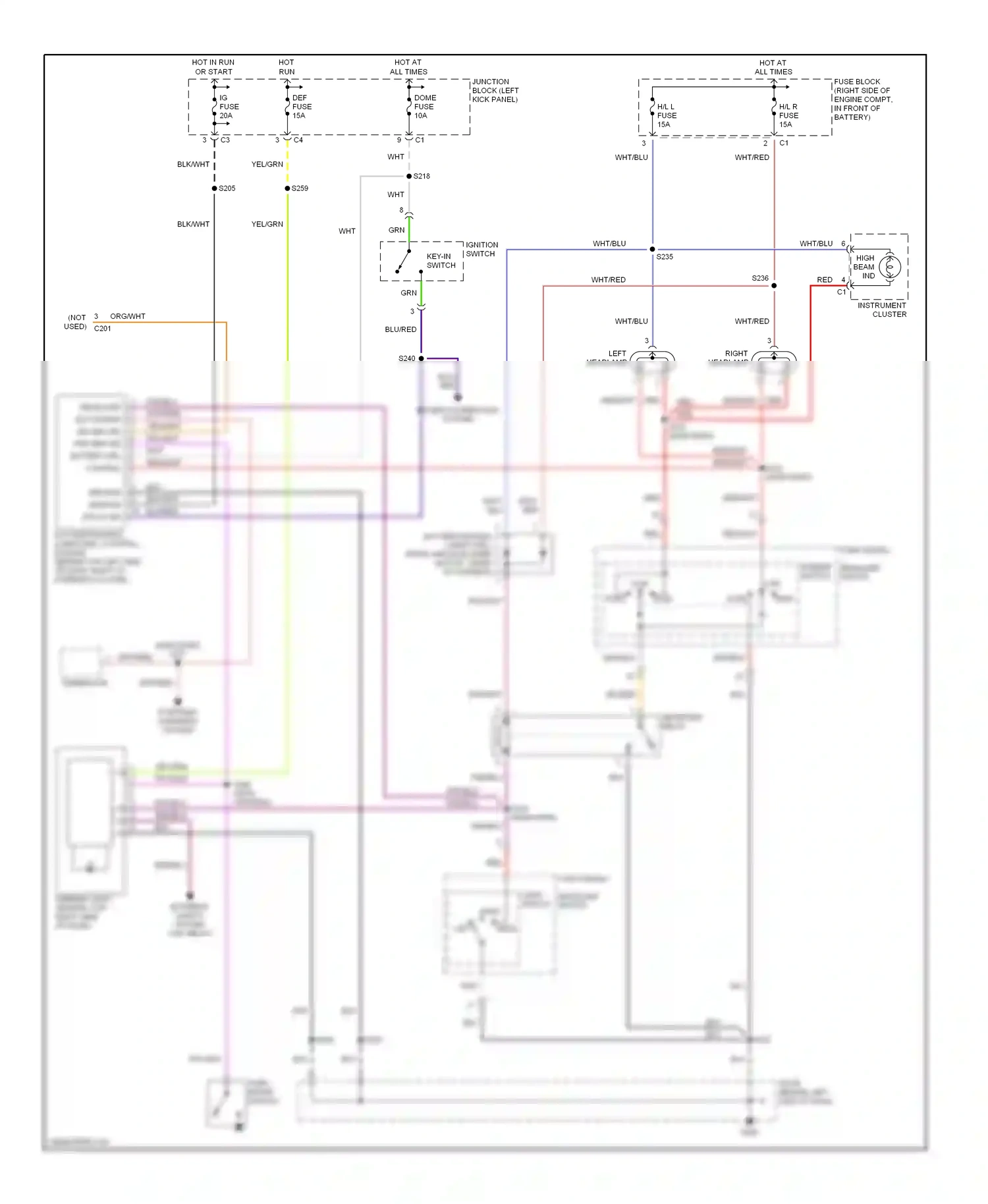 Chevrolet Tracker II (1998-2004) generator wiring diagram  (2 of 3)
