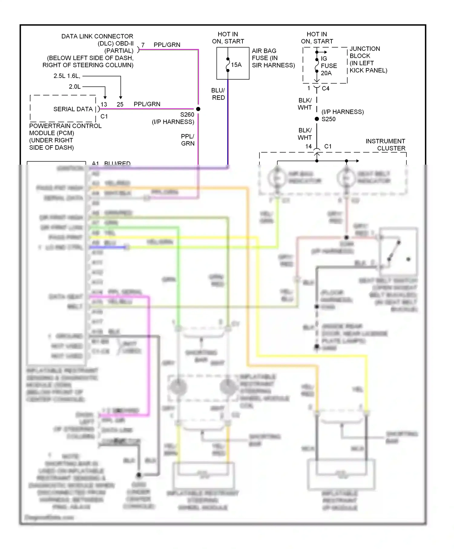 Chevrolet Tracker II (1998-2004) ignition wiring diagram  (1 of 2)
