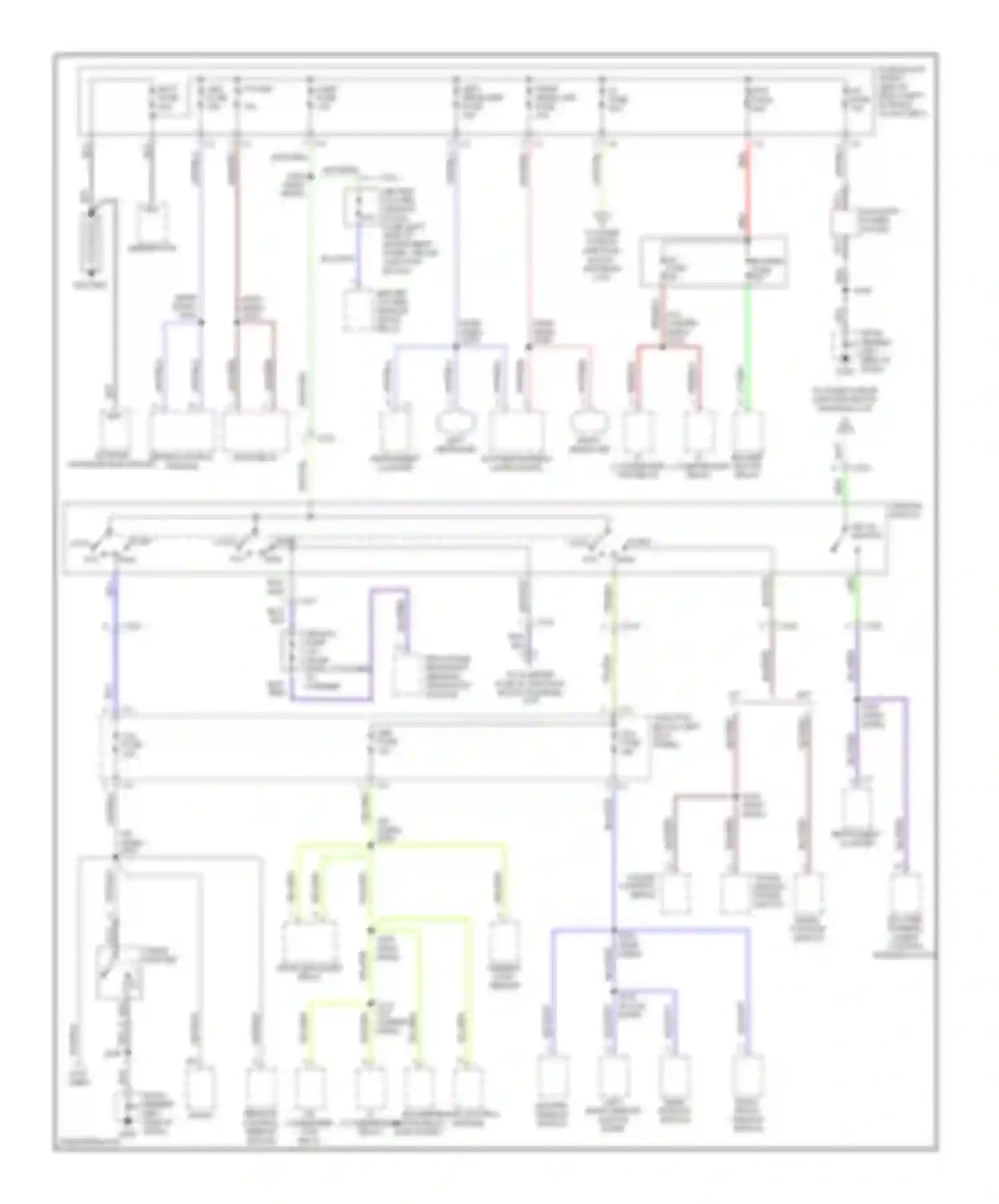 Wiring diagram left rear window switch right rear window switch for Chevrolet Tracker II (1998-2004) (1 of 1)