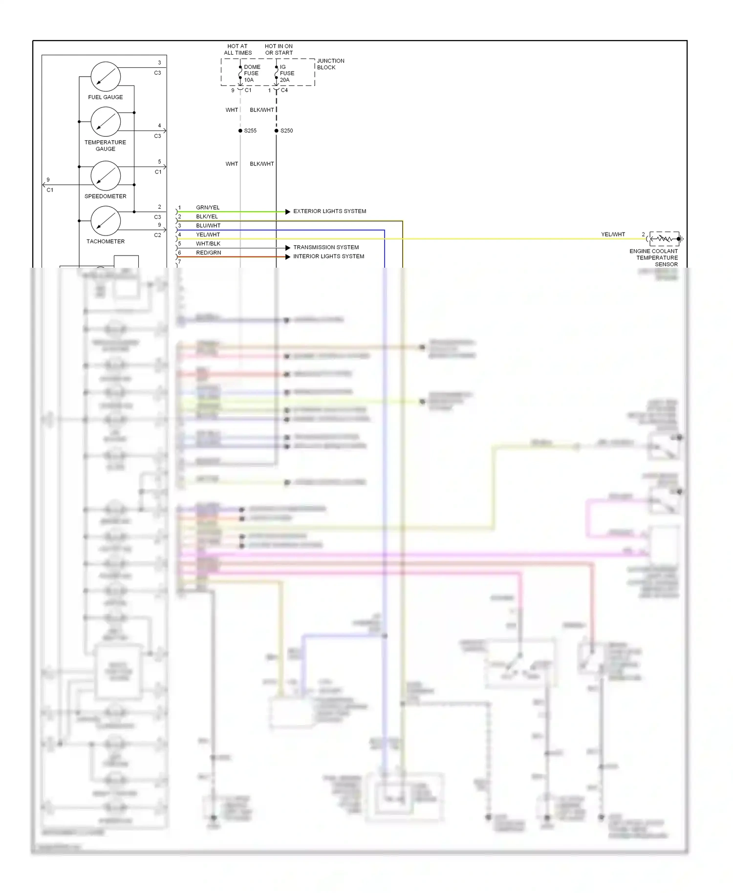 Chevrolet Tracker II (1998-2004) lock wiring diagram  (1 of 6)