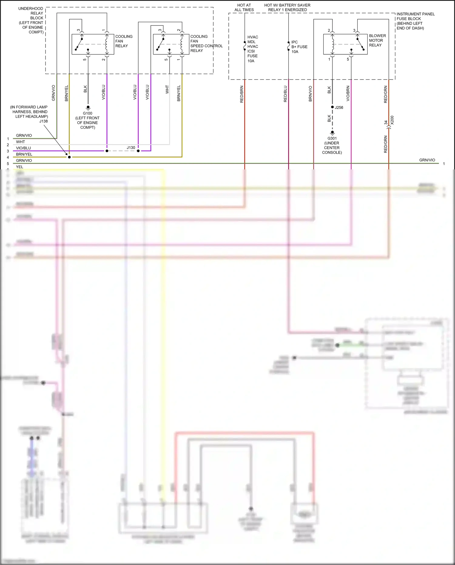 Chevrolet Tracker III (2013-2017) blower motor relay wiring diagram  (2 of 3)