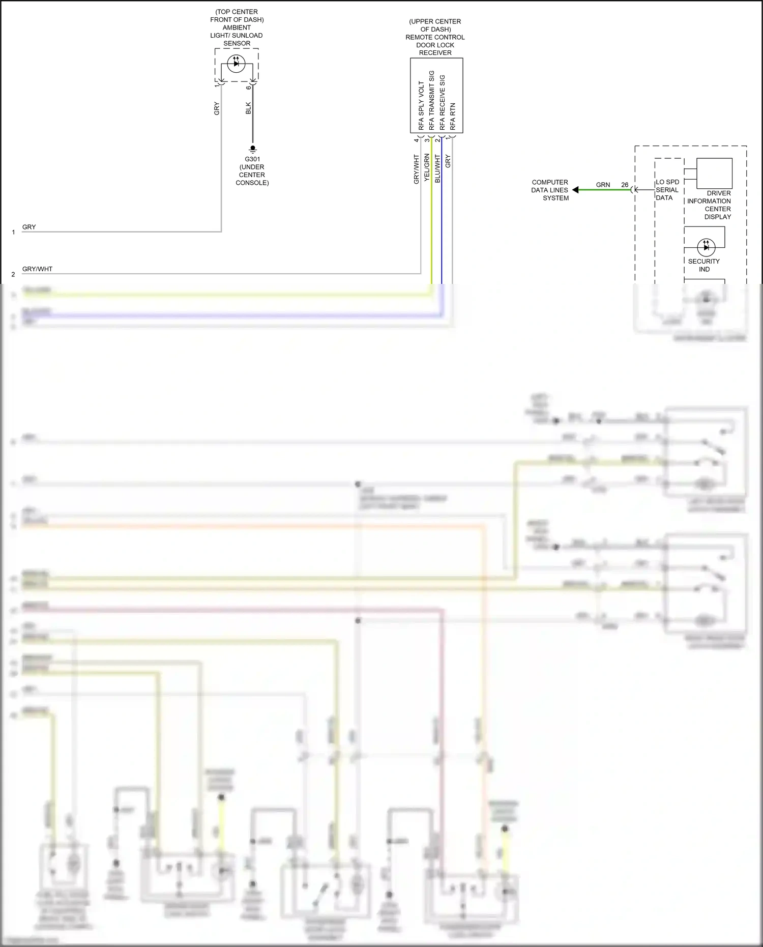 Chevrolet Tracker III (2013-2017) door ind wiring diagram  (1 of 3)