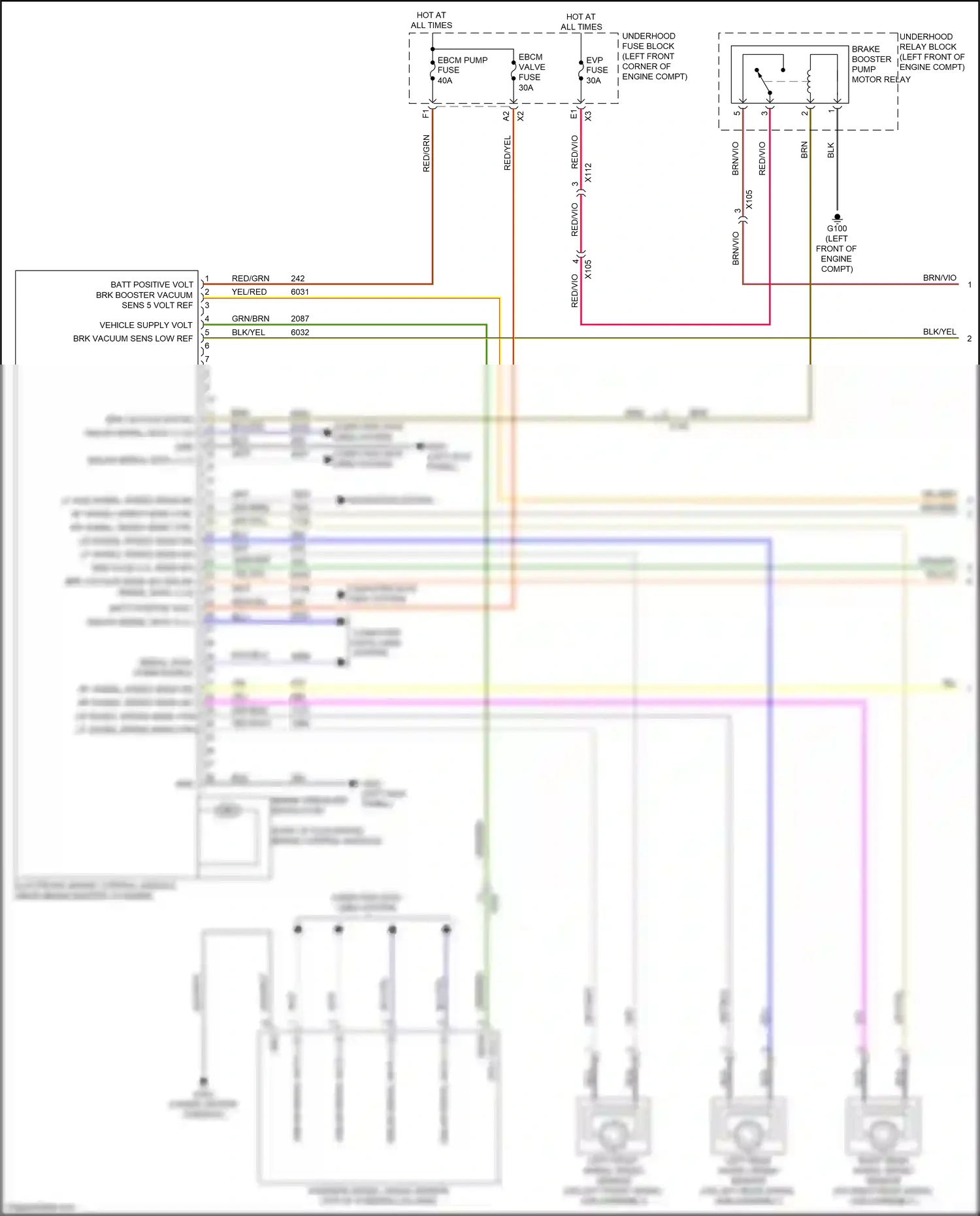 Chevrolet Tracker III (2013-2017) ebcm pump fuse wiring diagram  (1 of 2)