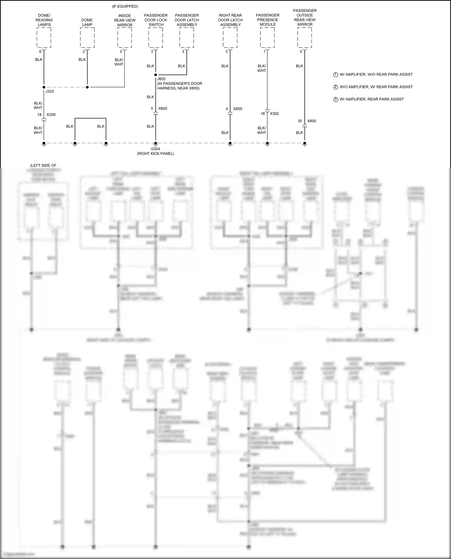 Chevrolet Tracker III (2013-2017) passenger door lock switch wiring diagram  (2 of 4)