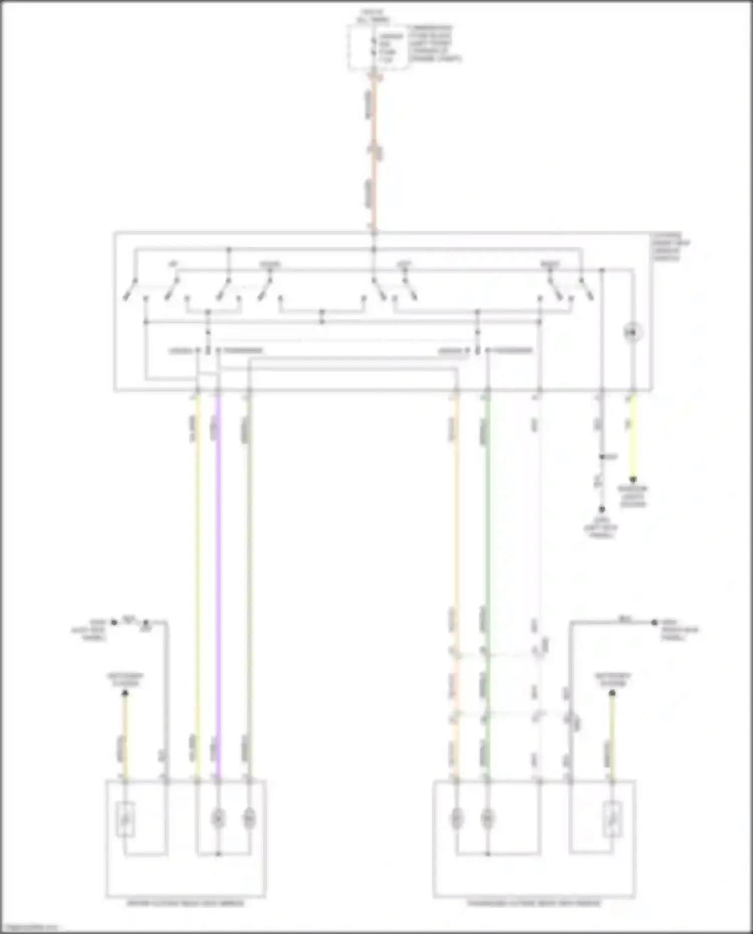 Wiring diagram passenger outside rear view mirror for Chevrolet Tracker III (2013-2017) (4 of 4)