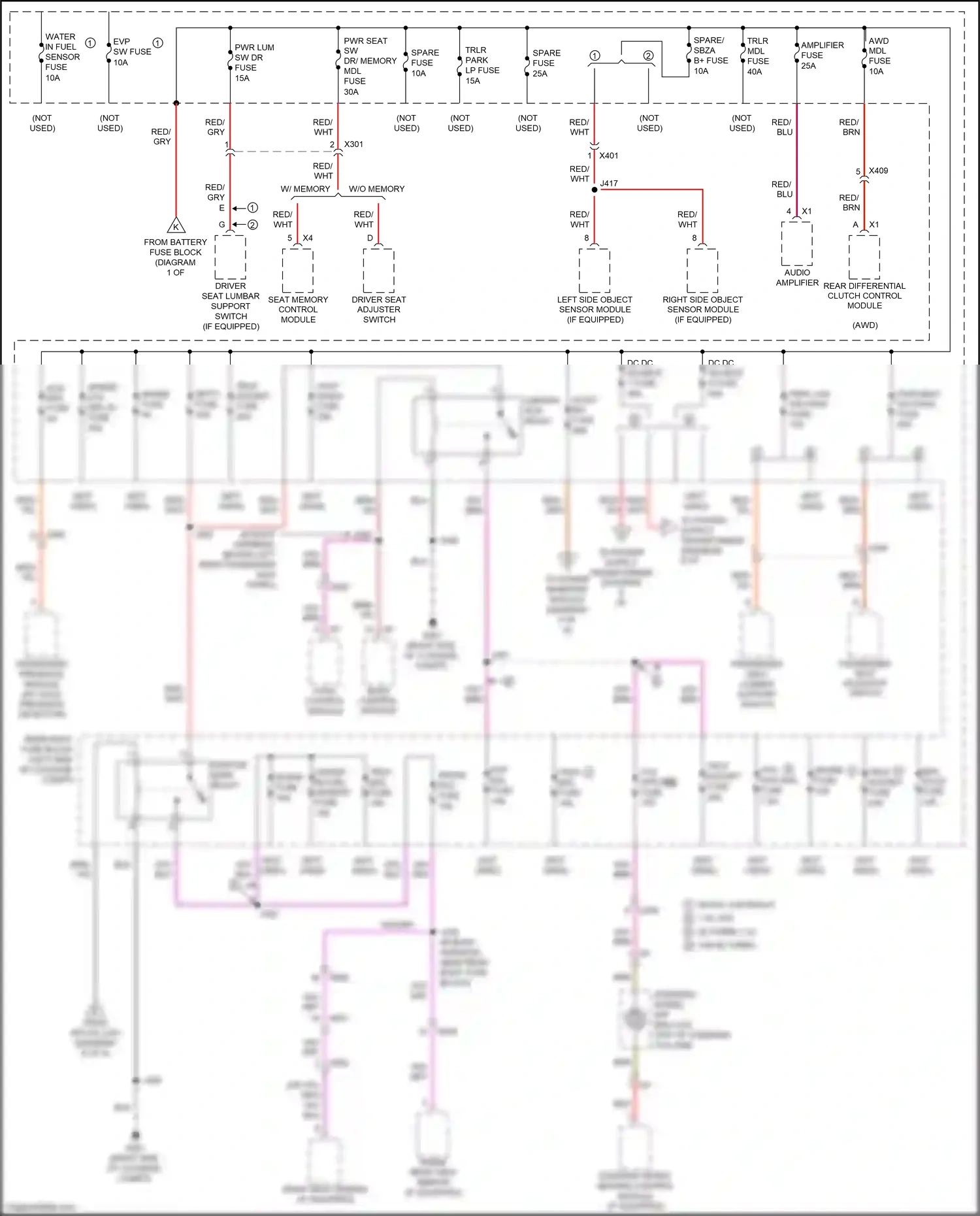 Chevrolet Tracker III (2013-2017) red wiring diagram  (17 of 19)