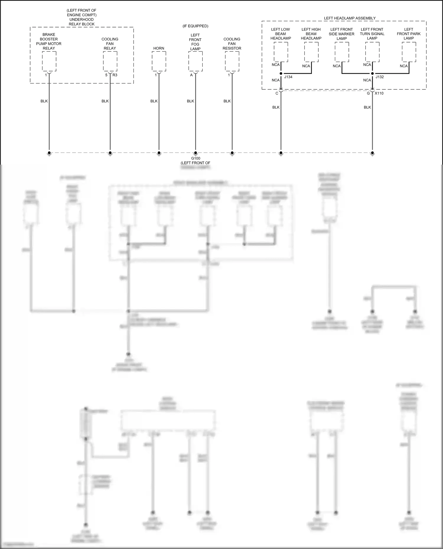 Chevrolet Tracker III (2013-2017) right low beam headlamp wiring diagram  (1 of 2)