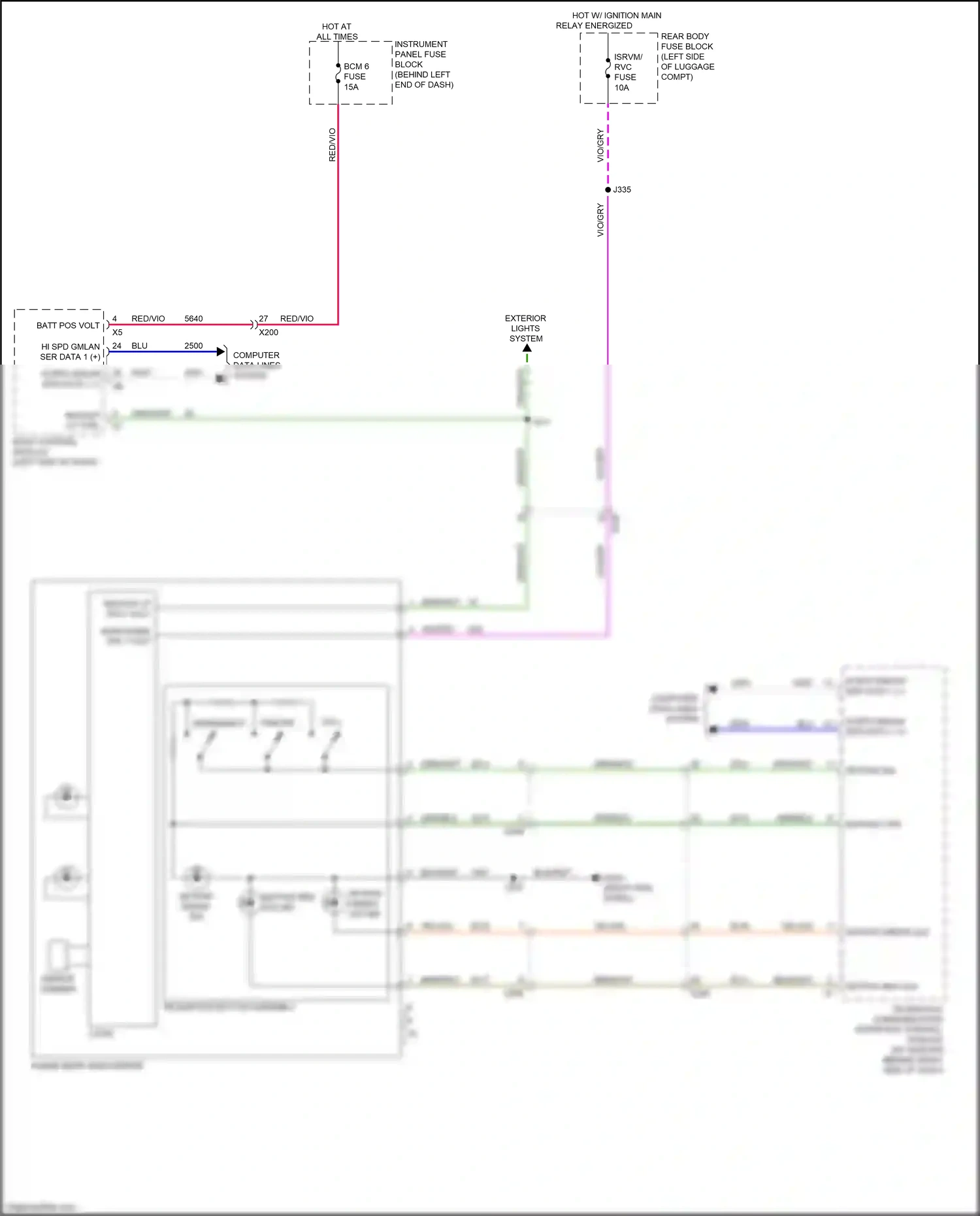 Chevrolet Tracker III (2013-2017) run/crank ign 1 volt wiring diagram  (3 of 4)