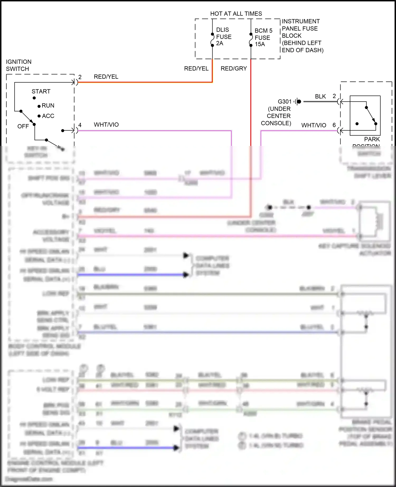 Chevrolet Tracker III (2013-2017) wht/grn wiring diagram  (6 of 9)