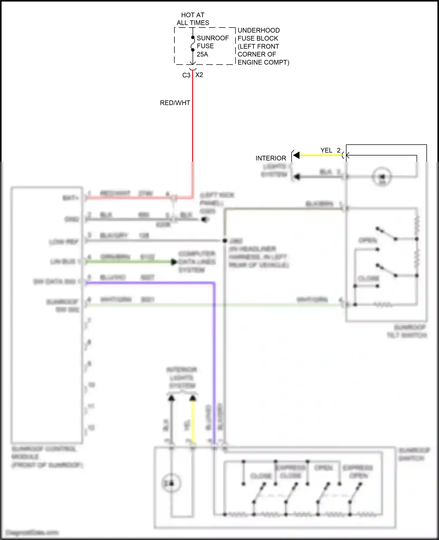 Chevrolet Tracker III (2013-2017) wht/grn wiring diagram  (7 of 9)