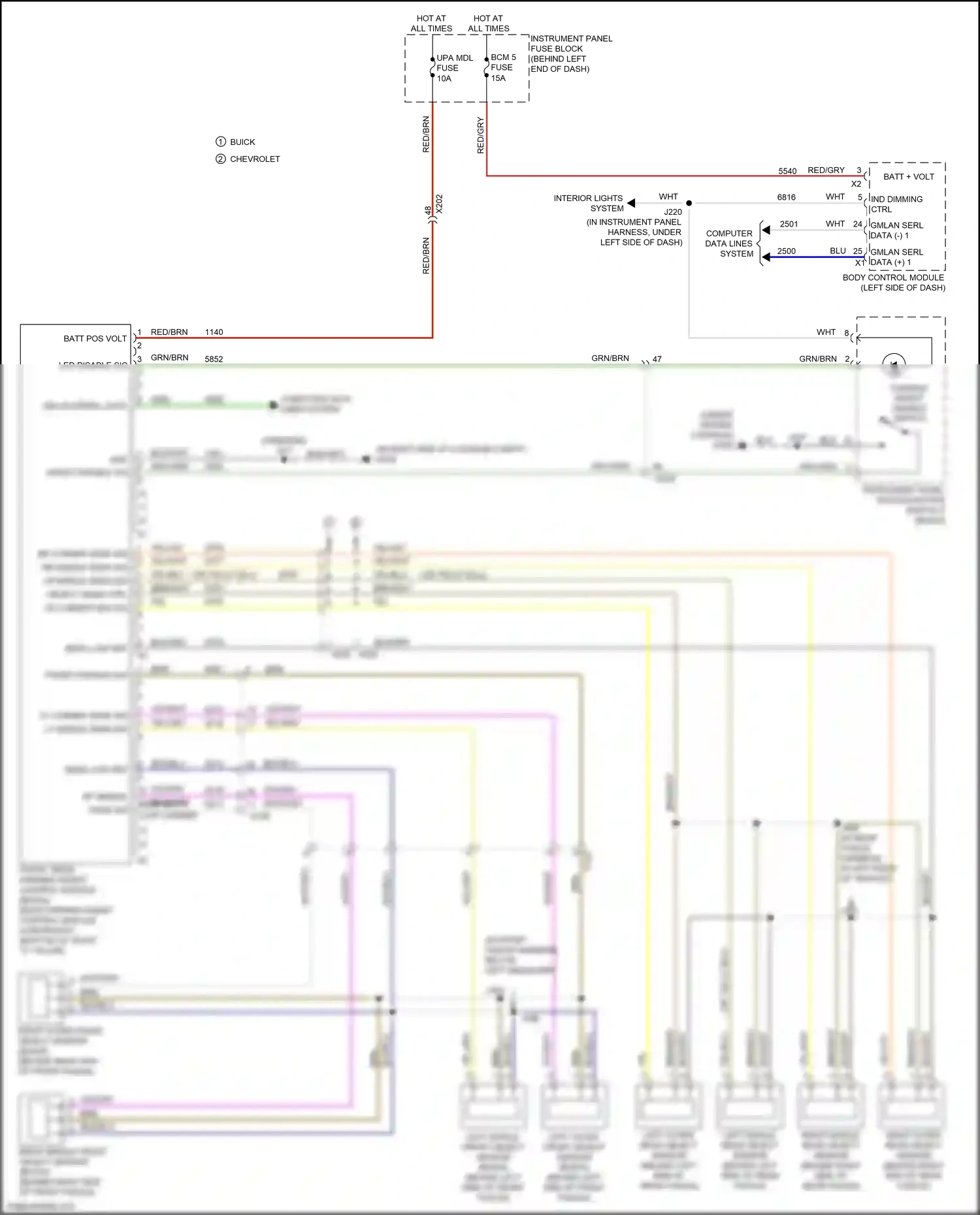 Chevrolet Tracker III (2013-2017) yel wiring diagram  (6 of 49)