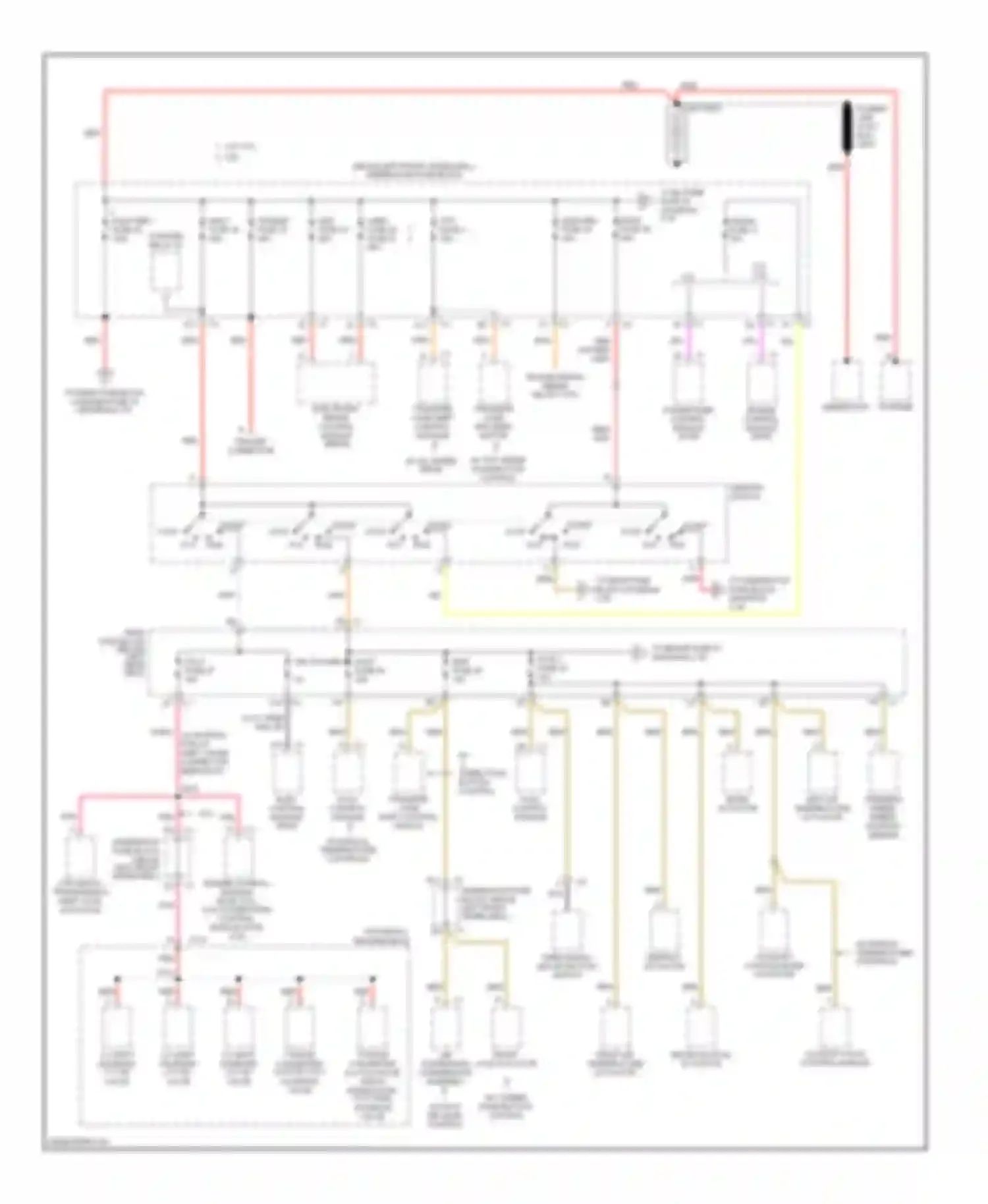 TrailBlazer Chevrolet I facelift (2005-2009): Power distribution circuit (1 of 6)