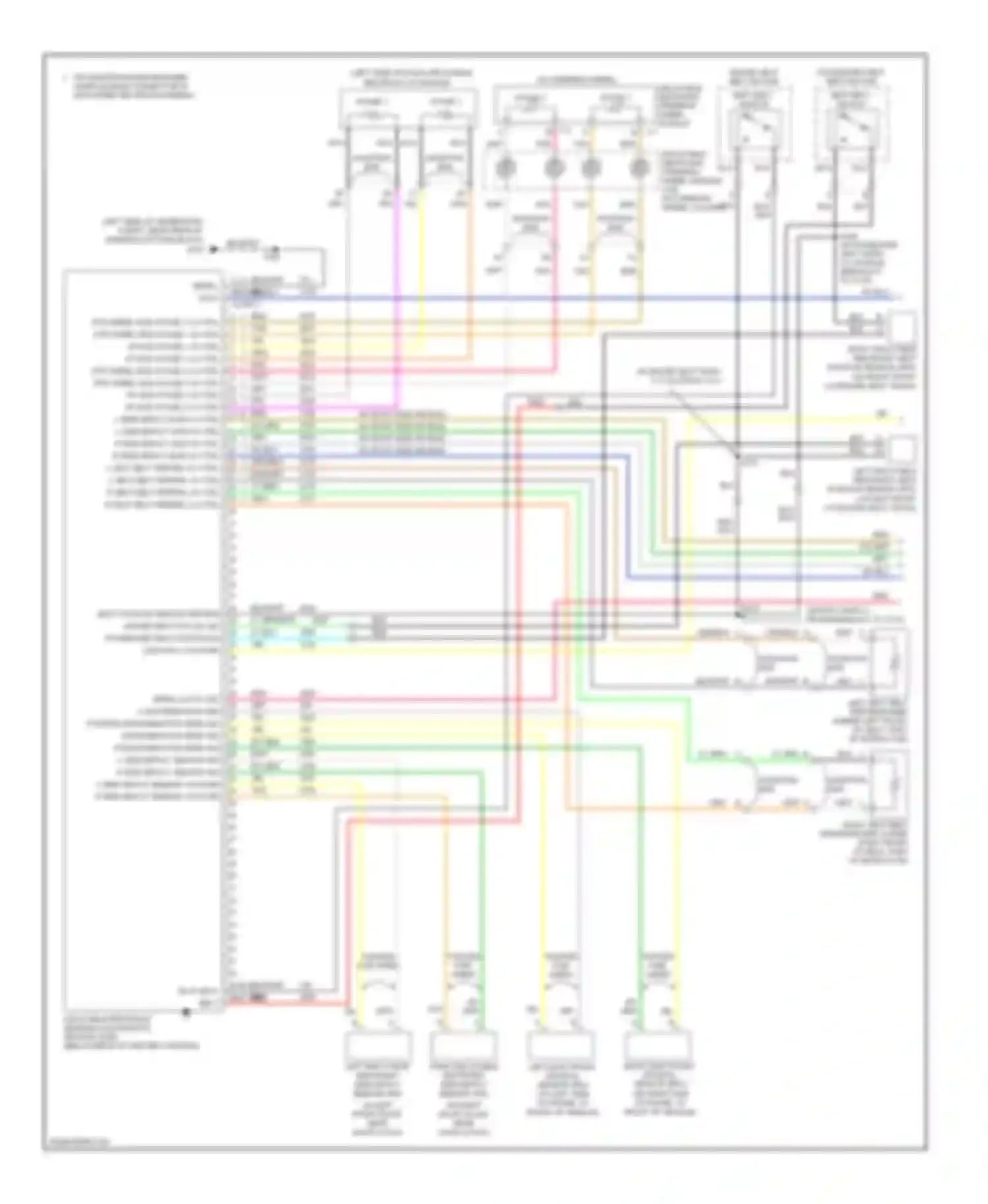 TrailBlazer Chevrolet I facelift (2005-2009): Supplemental restraints circuit (1 of 2)
