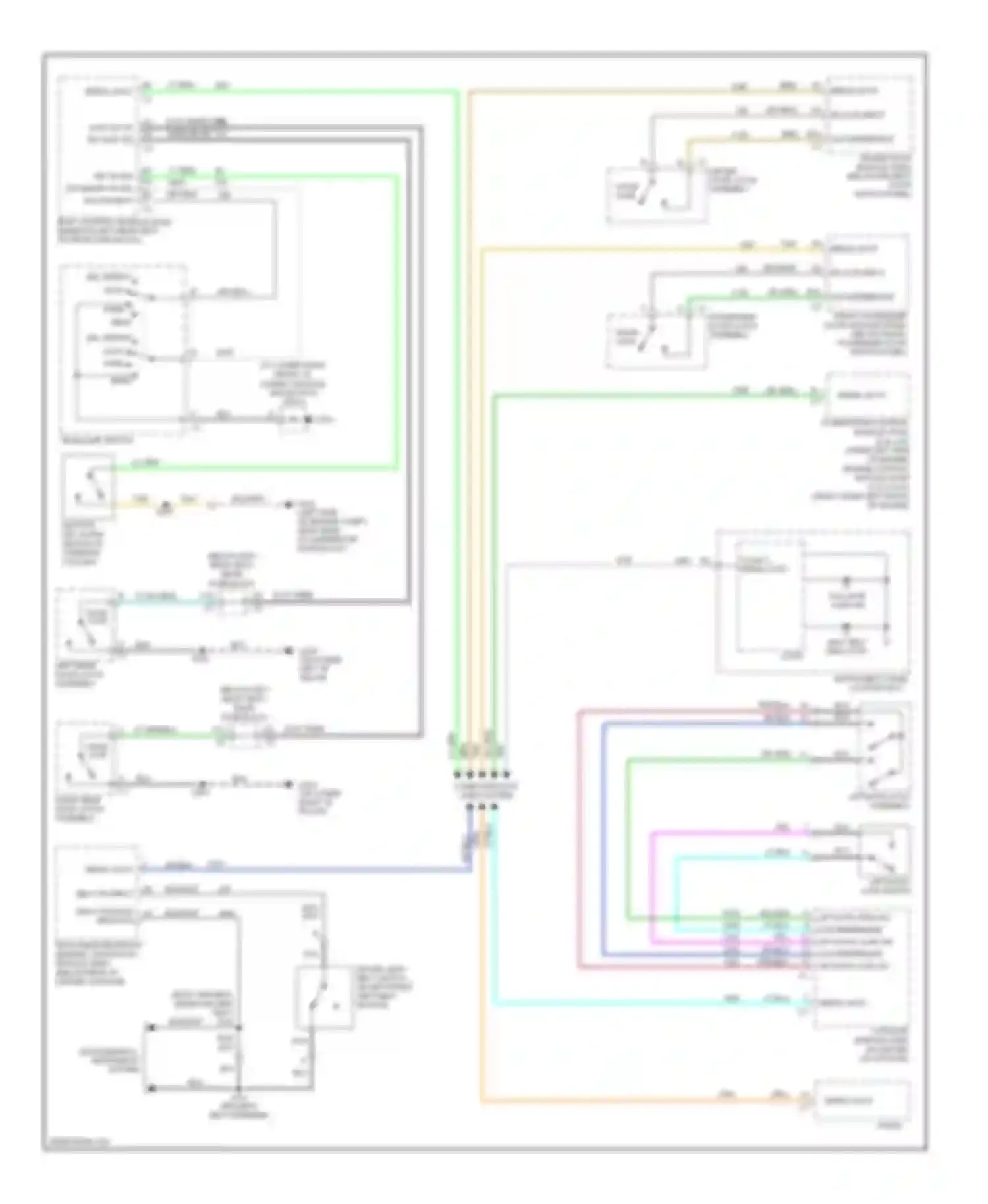 TrailBlazer Chevrolet I facelift (2005-2009): Warning systems circuit