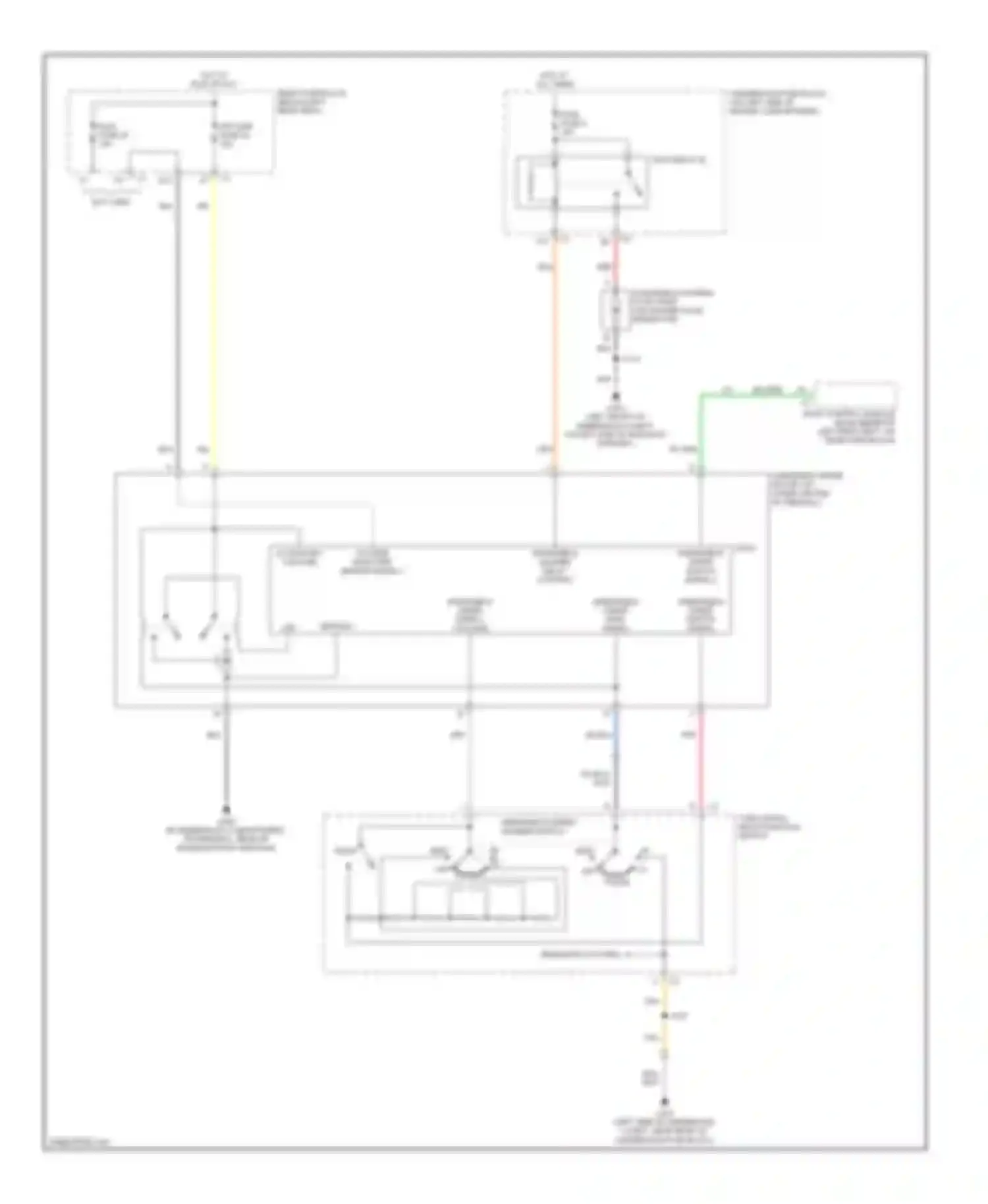 TrailBlazer Chevrolet I facelift (2005-2009): Front wiper/washer circuit
