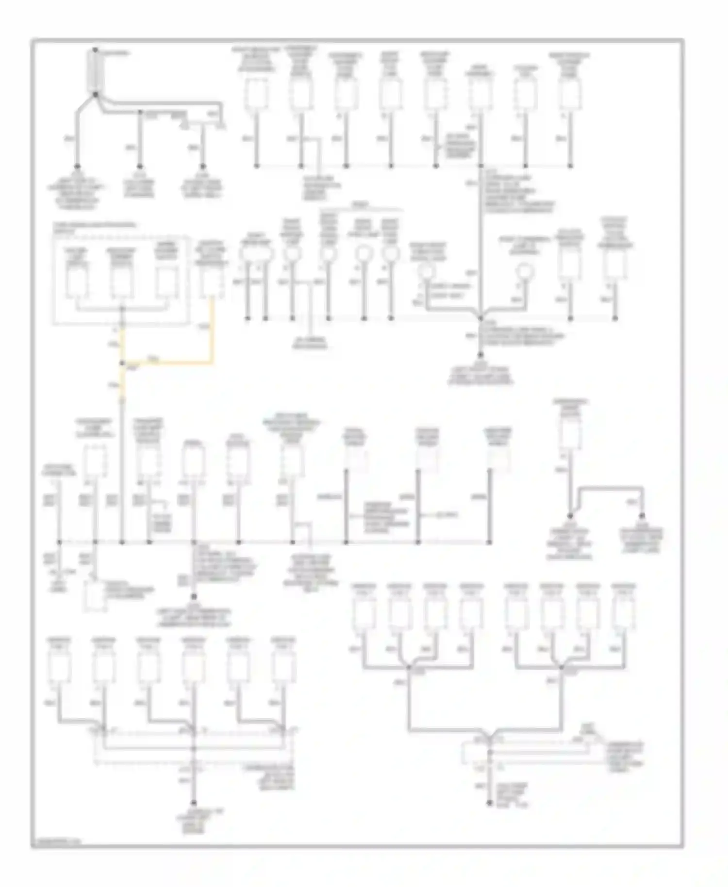 TrailBlazer Chevrolet I (2001-2006): Ground distribution circuit (1 of 6)