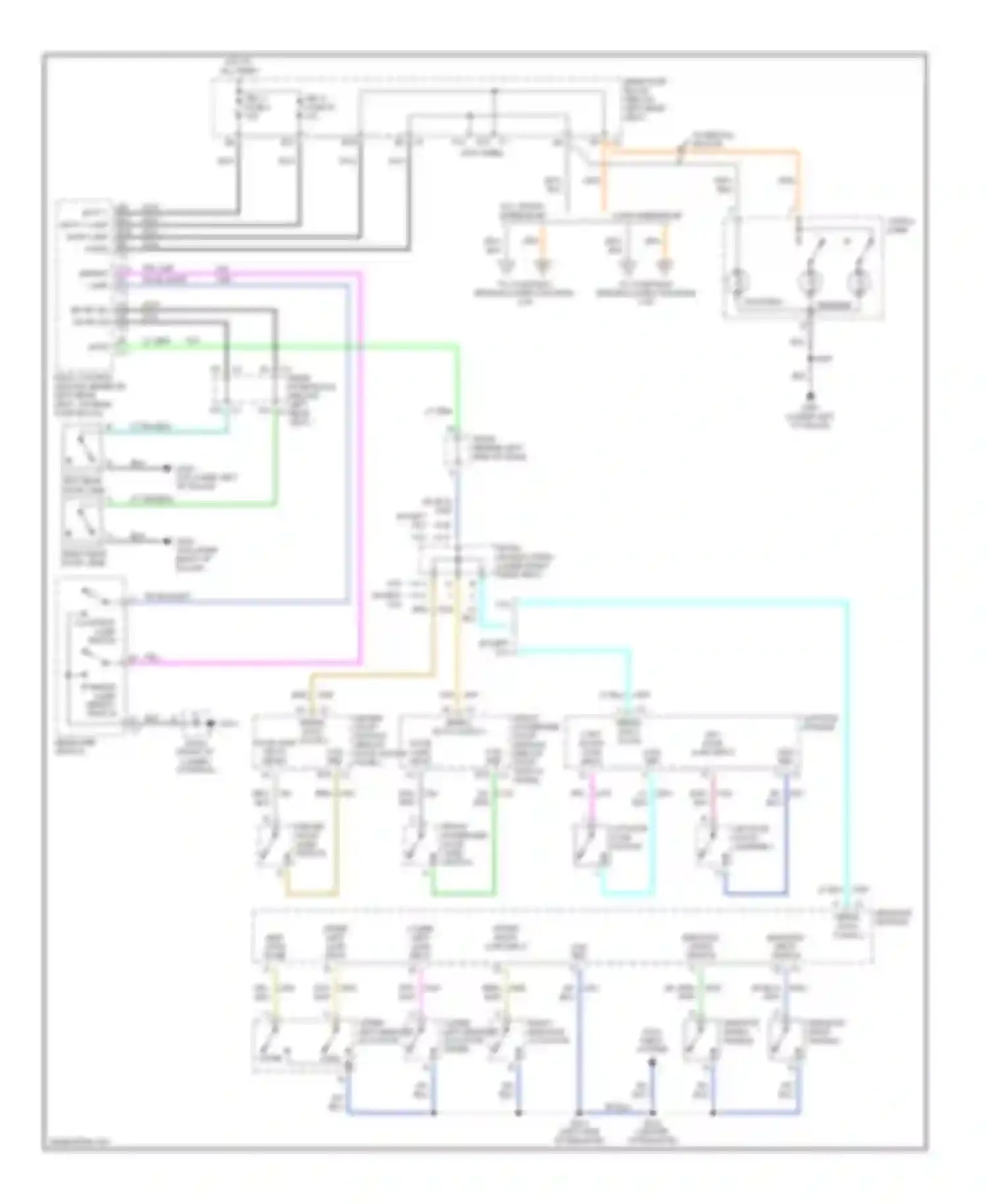 TrailBlazer Chevrolet I (2001-2006): Courtesy lamps circuit (1 of 2)