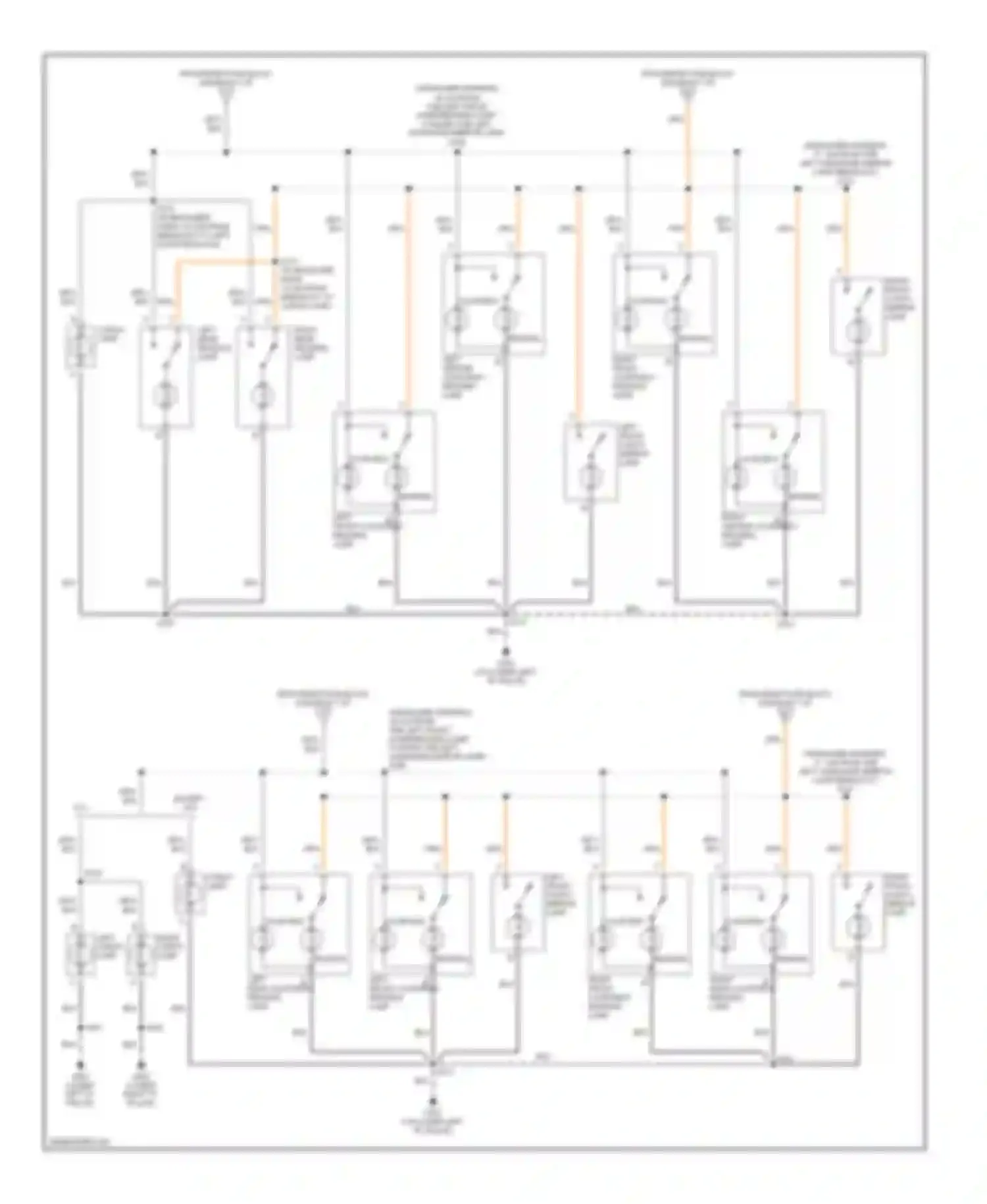 TrailBlazer Chevrolet I (2001-2006): Courtesy lamps circuit (2 of 2)
