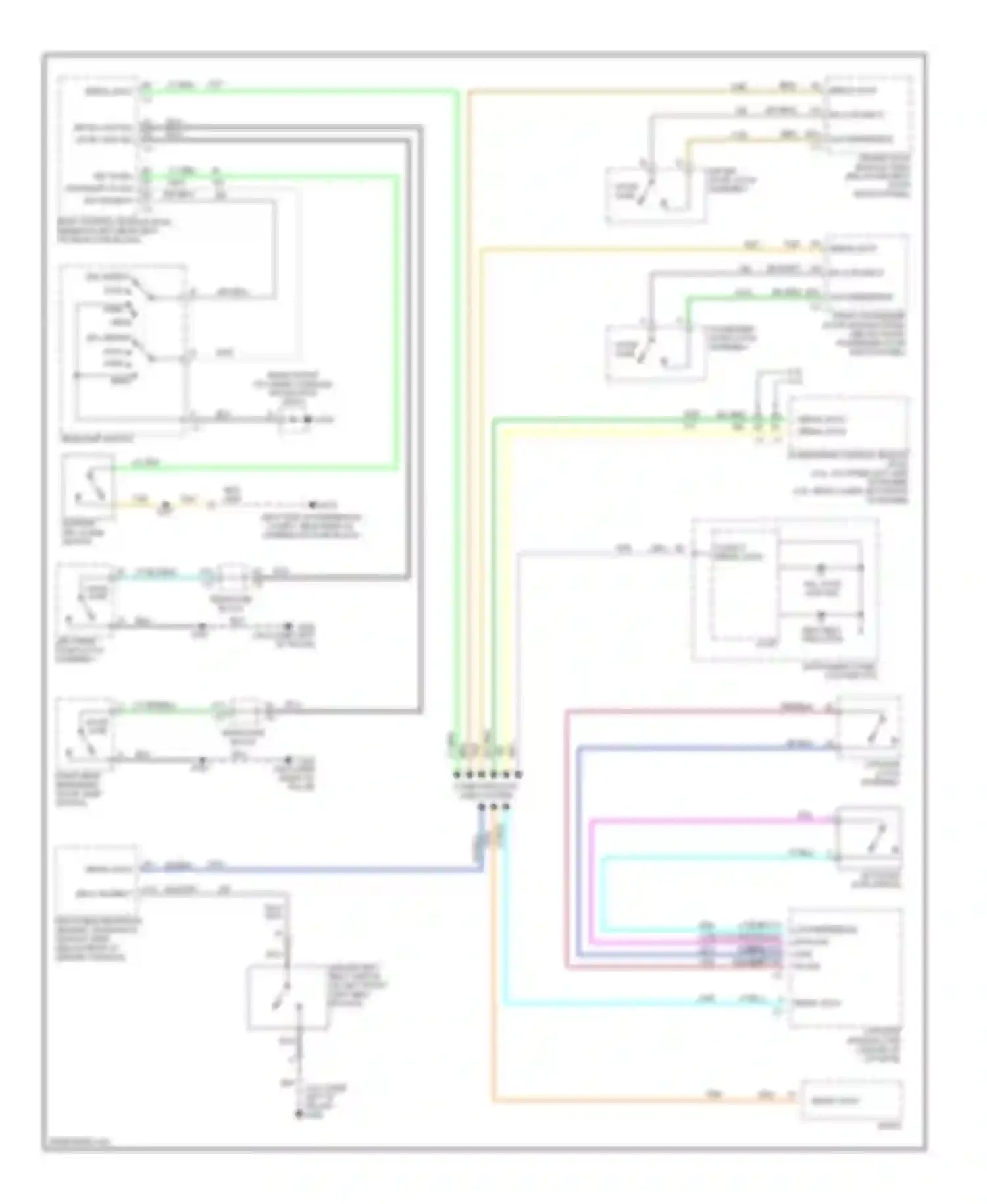 TrailBlazer Chevrolet I (2001-2006): Warning systems circuit