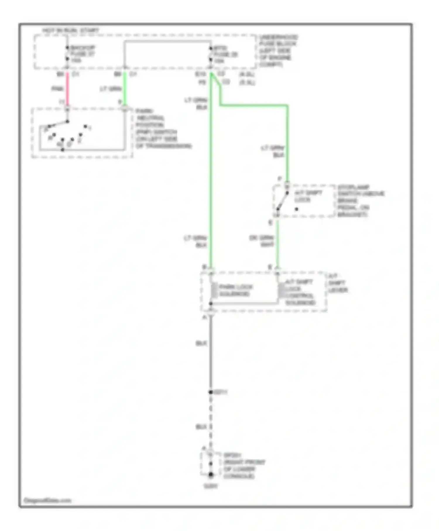 Wiring diagram btsi fuse 25 for Chevrolet TrailBlazer I (2001-2006) (2 of 2)