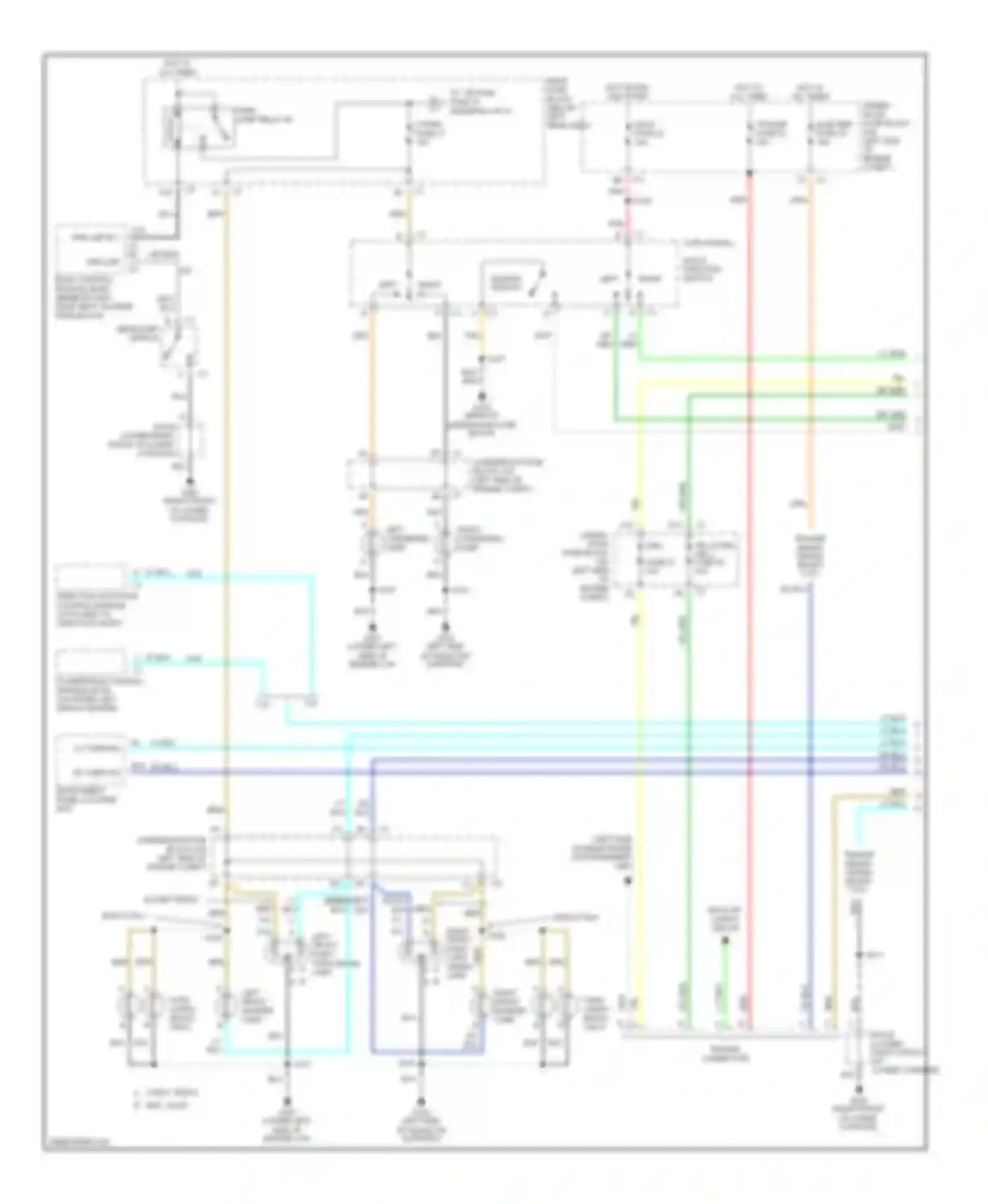Wiring diagram right front marker lamp for Chevrolet TrailBlazer I (2001-2006) (1 of 2)