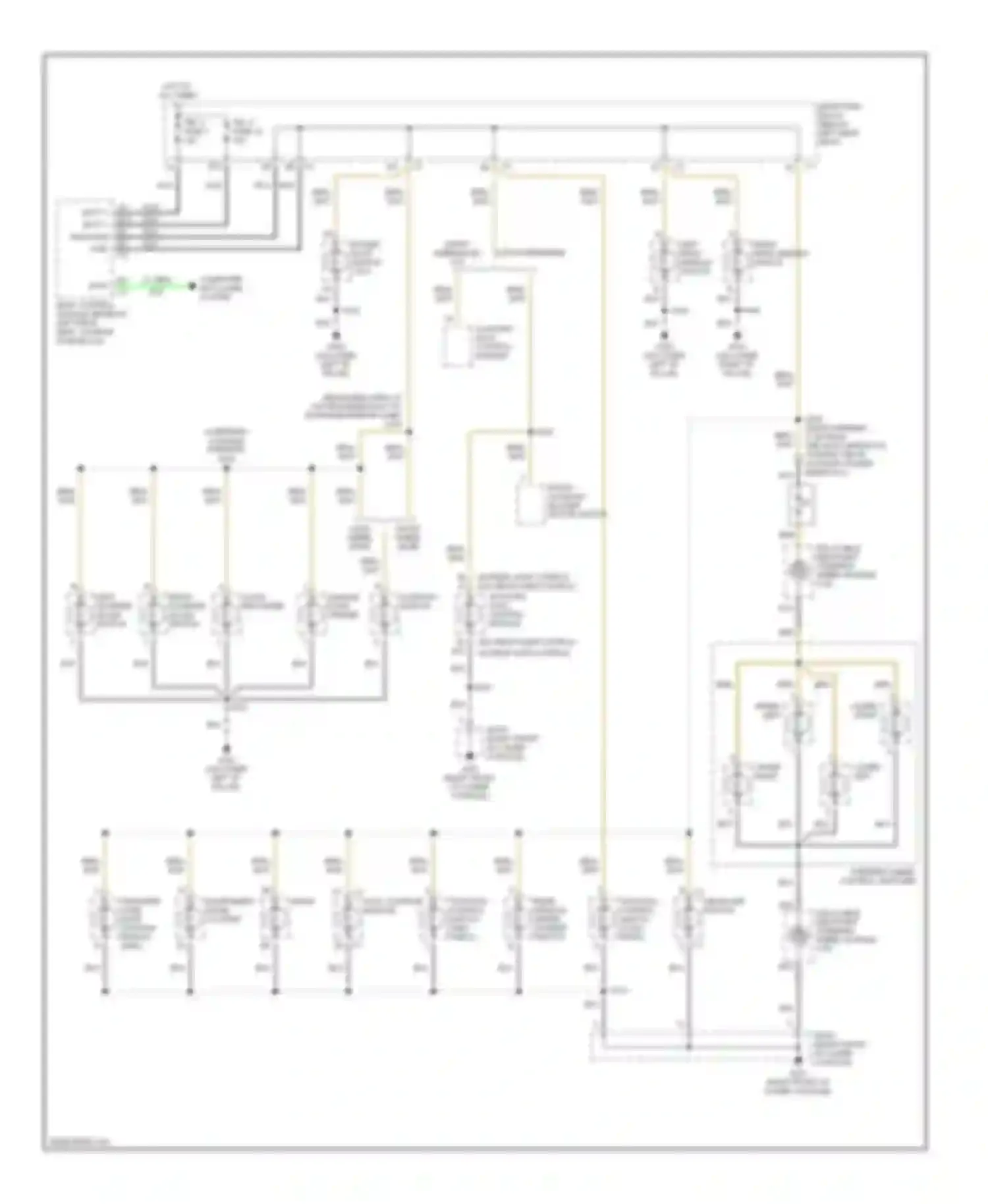 Wiring diagram right rear window switch for Chevrolet TrailBlazer I (2001-2006) (2 of 2)