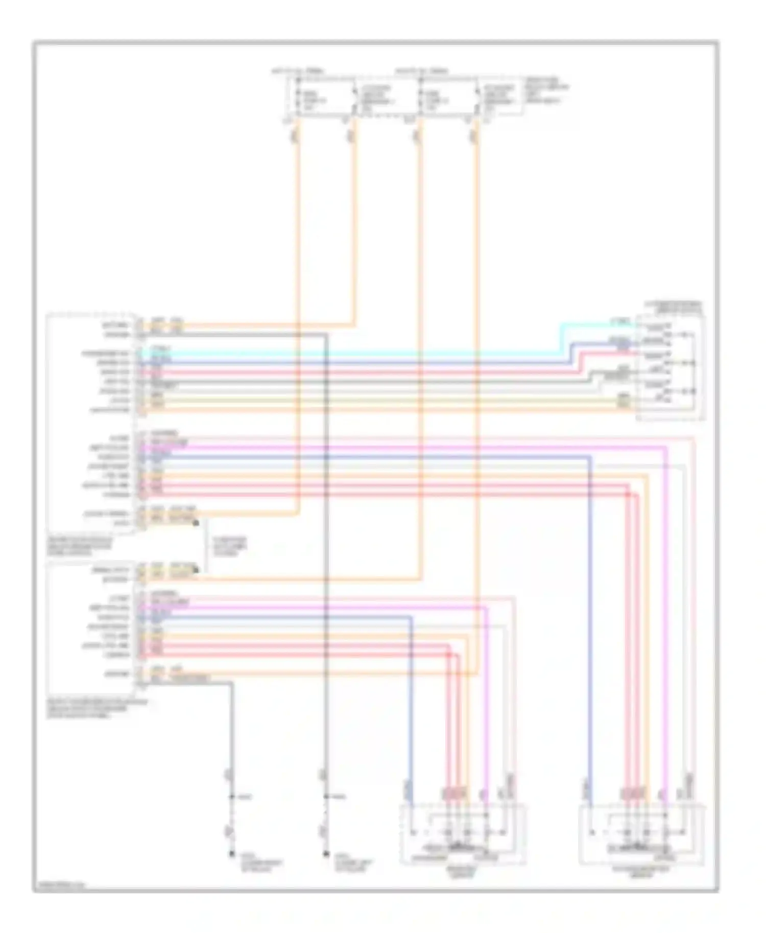 Wiring diagram up left vertical horizontal passenger outside rearview mirror for Chevrolet TrailBlazer I (2001-2006) (1 of 1)
