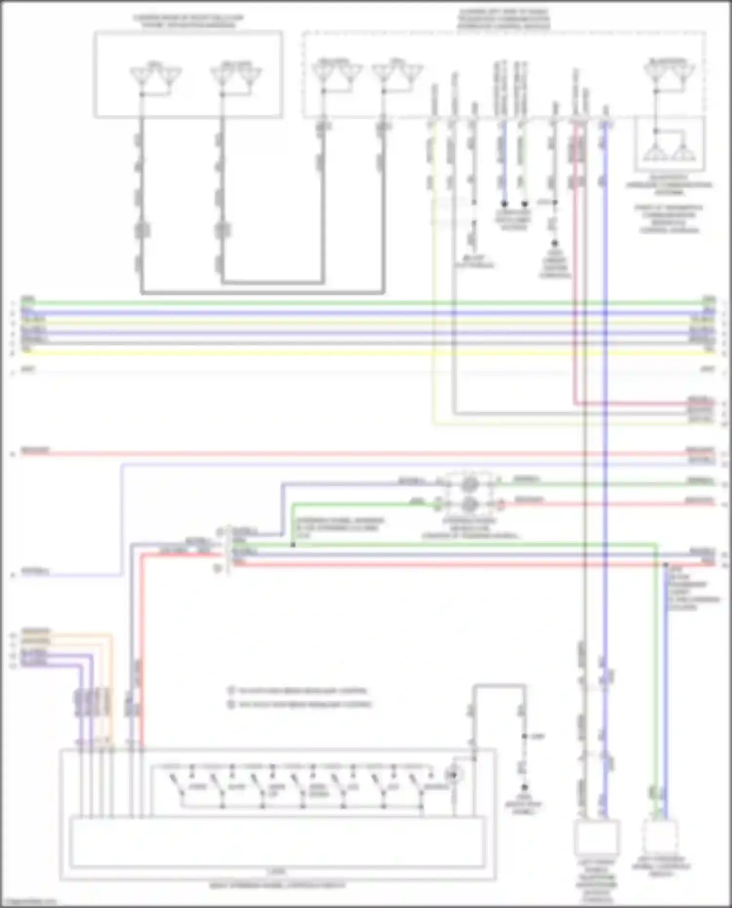 Wiring diagram left steering wheel controls switch for Chevrolet TrailBlazer II facelift (2017-2024) (3 of 11)