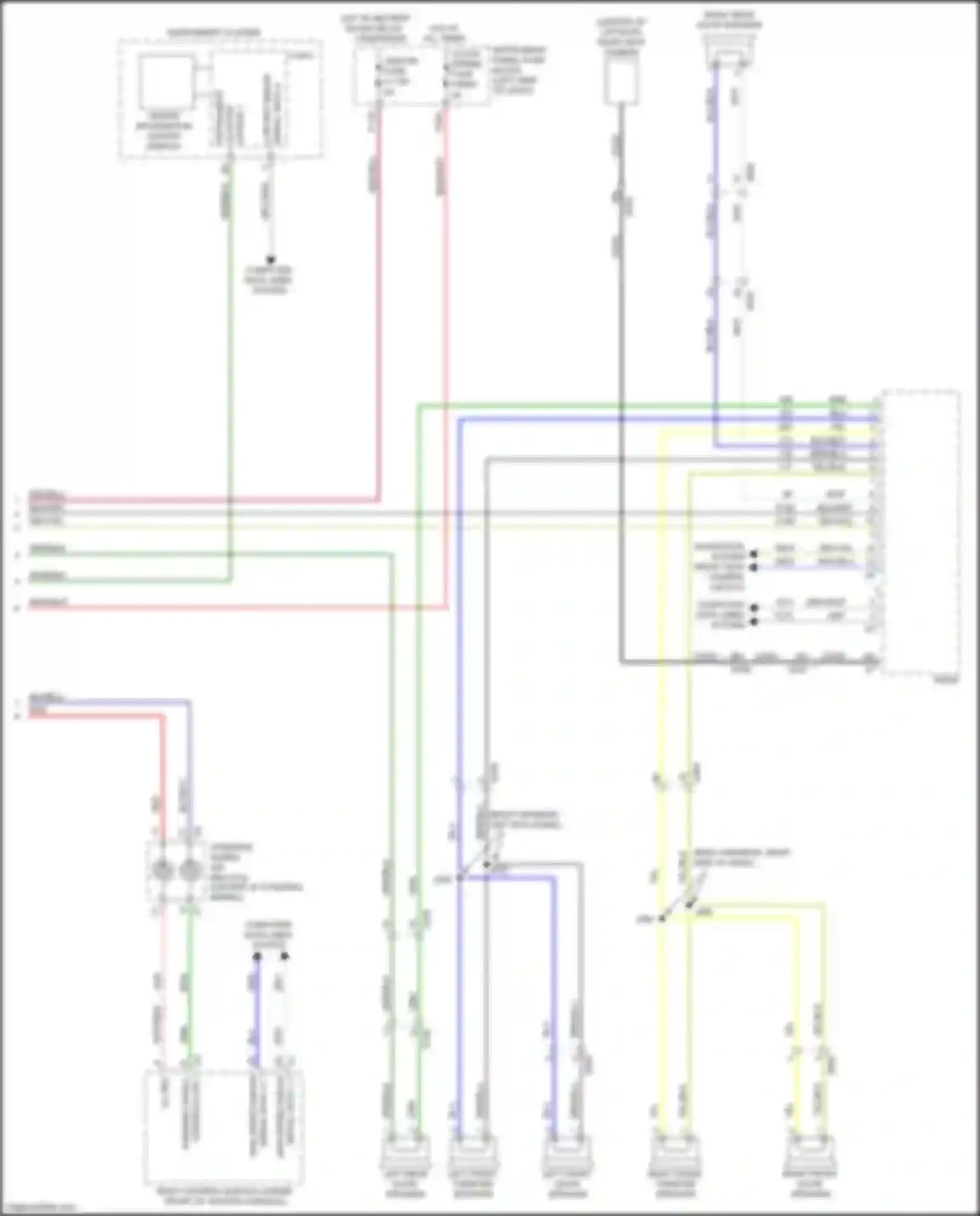 Wiring diagram right front door speaker for Chevrolet TrailBlazer II facelift (2017-2024) (2 of 10)