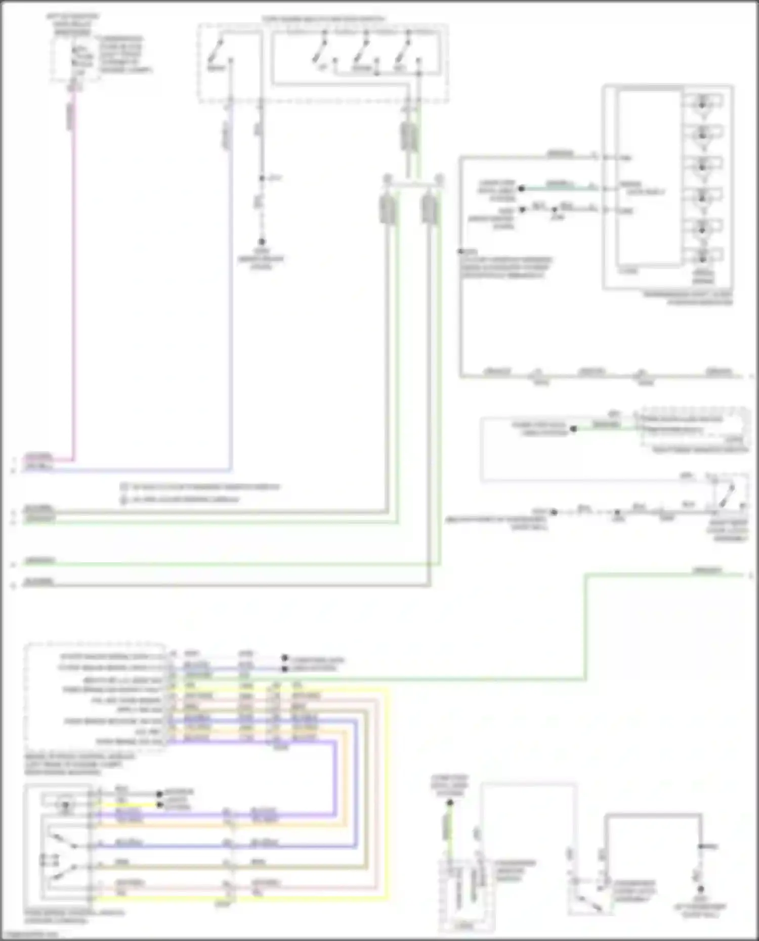 Wiring diagram right rear window switch for Chevrolet TrailBlazer II facelift (2017-2024) (5 of 10)