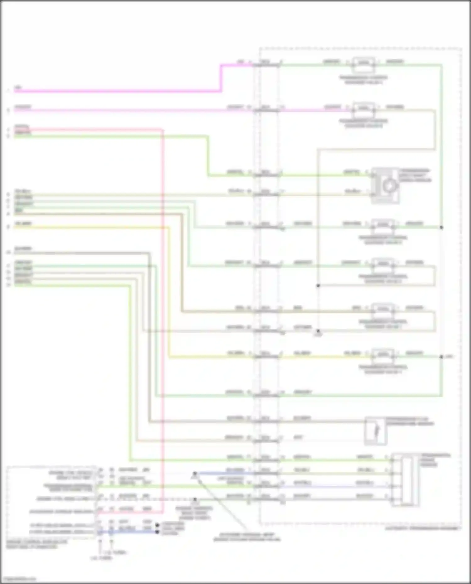 Wiring diagram transmission control solenoid valve 1 for Chevrolet TrailBlazer II facelift (2017-2024) (1 of 2)