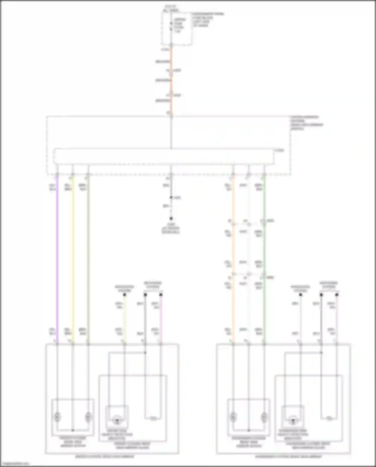 Wiring diagram passenger outside rear view mirror for Chevrolet TrailBlazer III (2019-2024) (3 of 3)