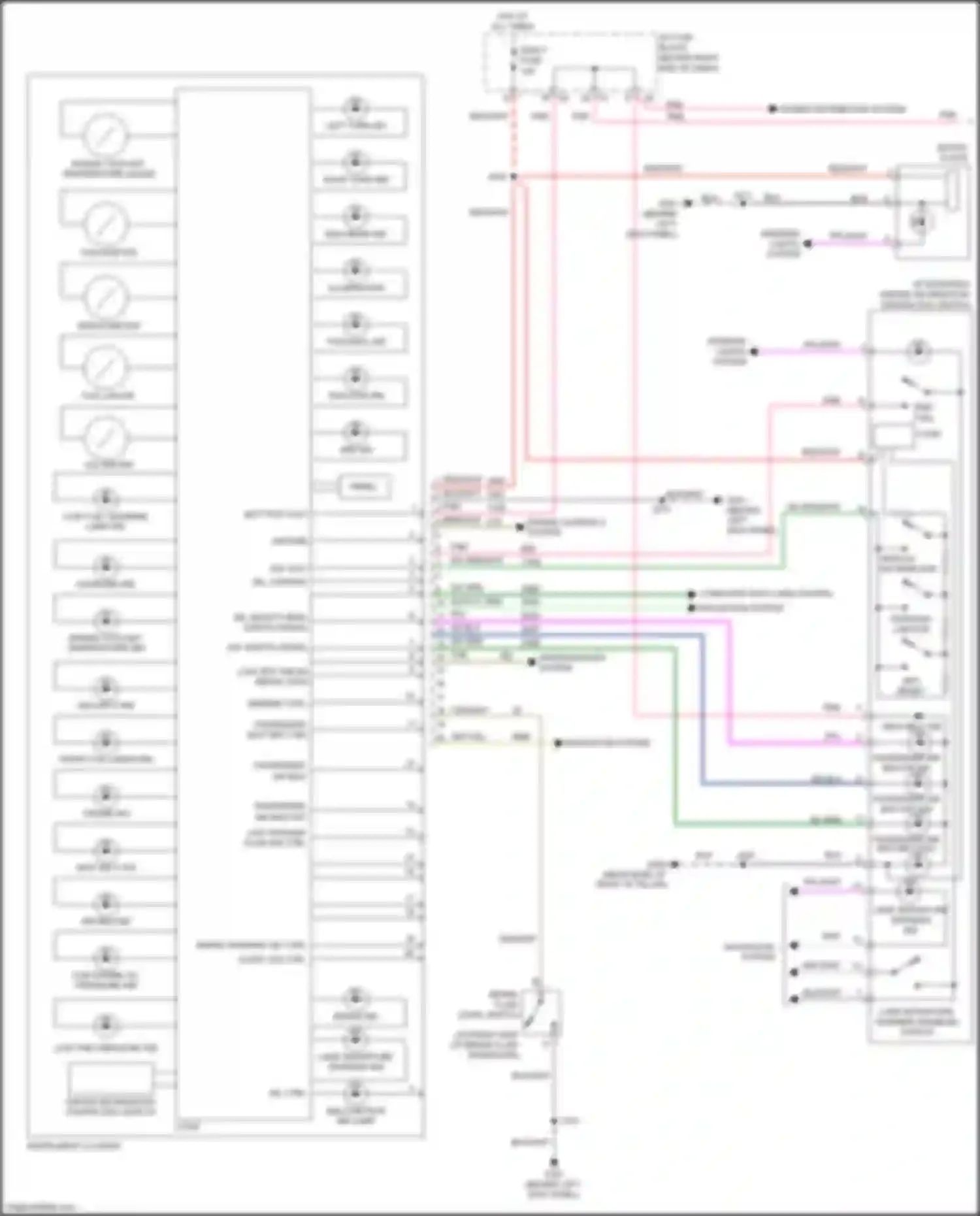 Wiring diagram brake fluid level switch for Chevrolet Traverse I facelift (2012-2017) (3 of 4)