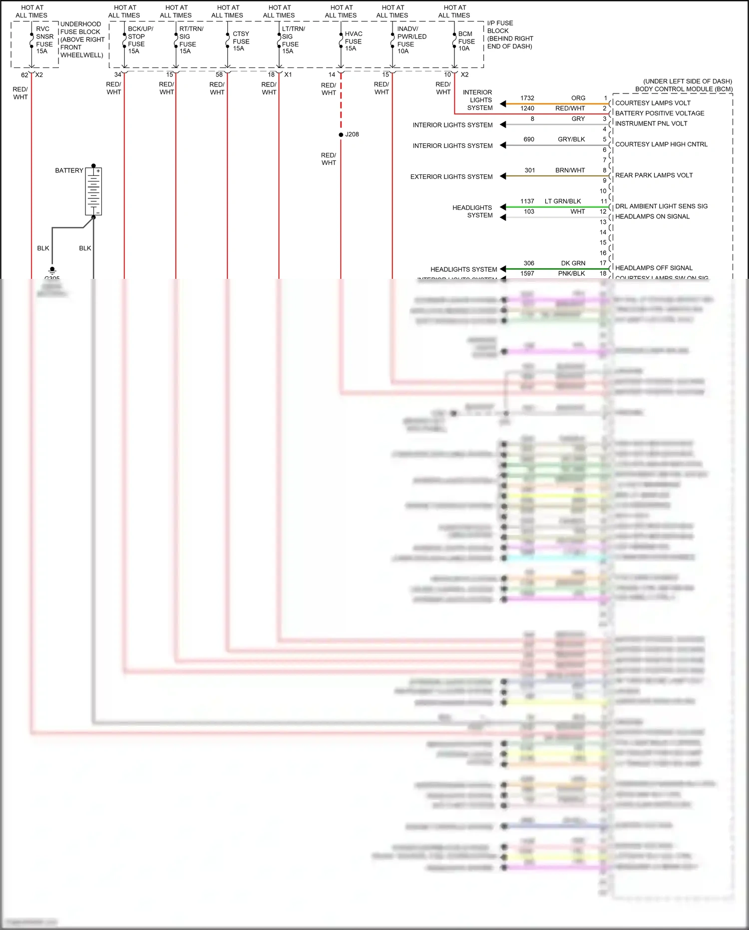 Chevrolet Traverse I facelift (2012-2017) brn wiring diagram  (2 of 50)